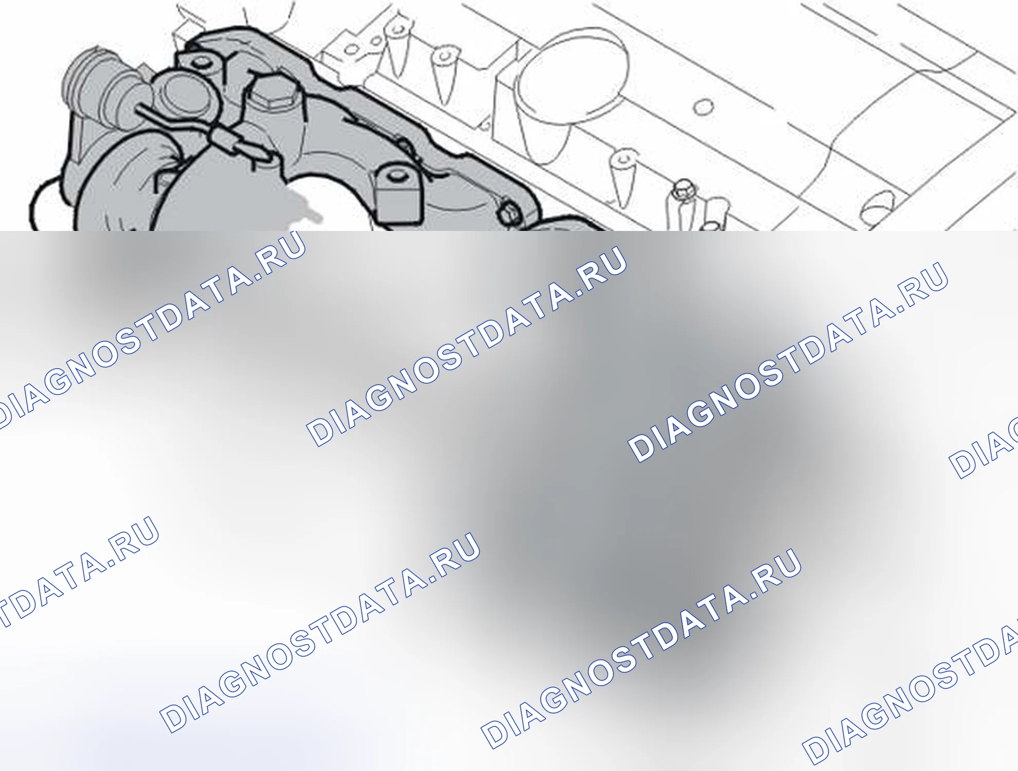 Рис. 215: Снятие турбокомпрессора (Tc). Volvo S80 I