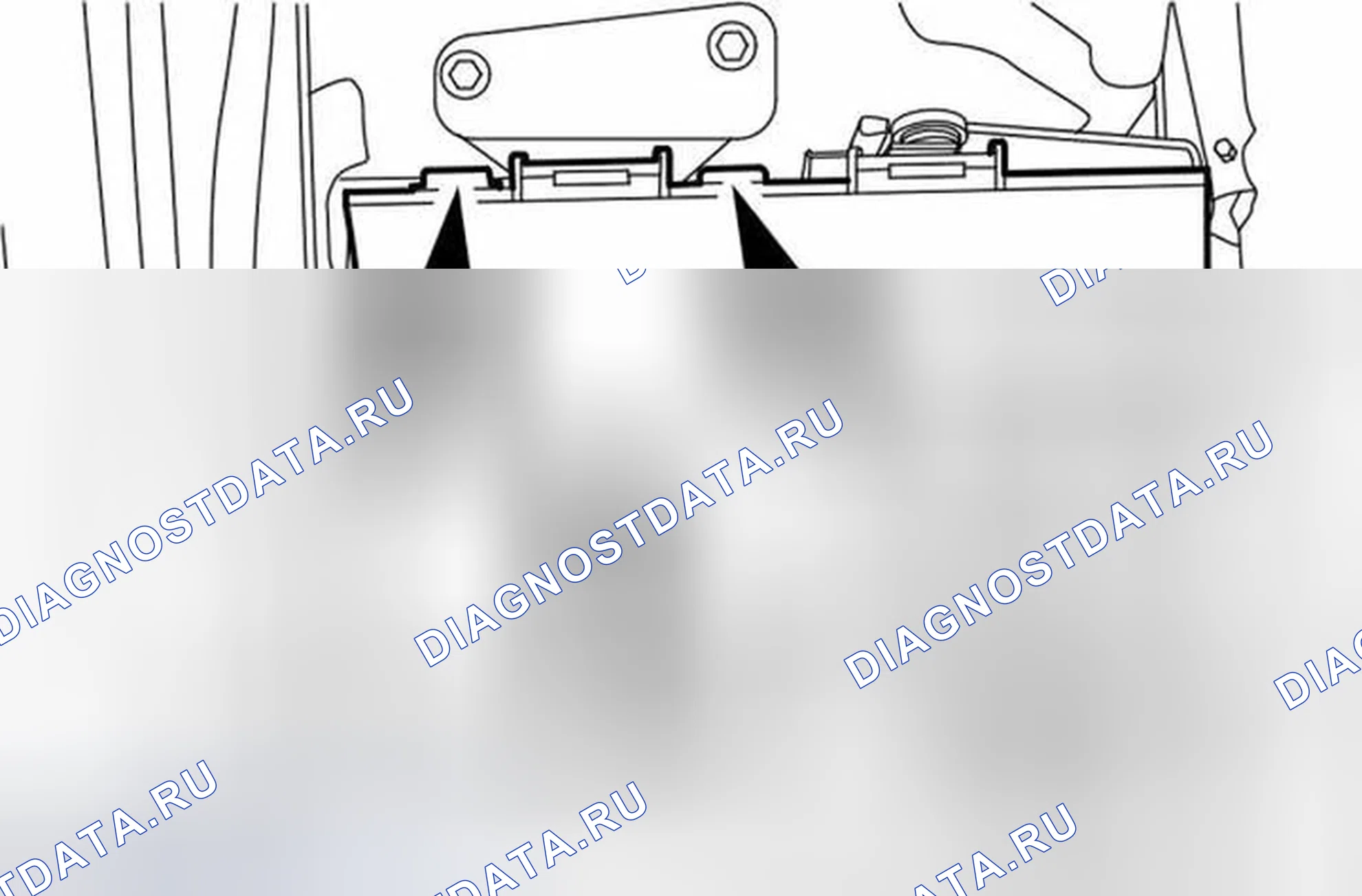Рис. 2: Сирена для защиты от краж - Снятие и установка. Jaguar S-type I рестайлинг