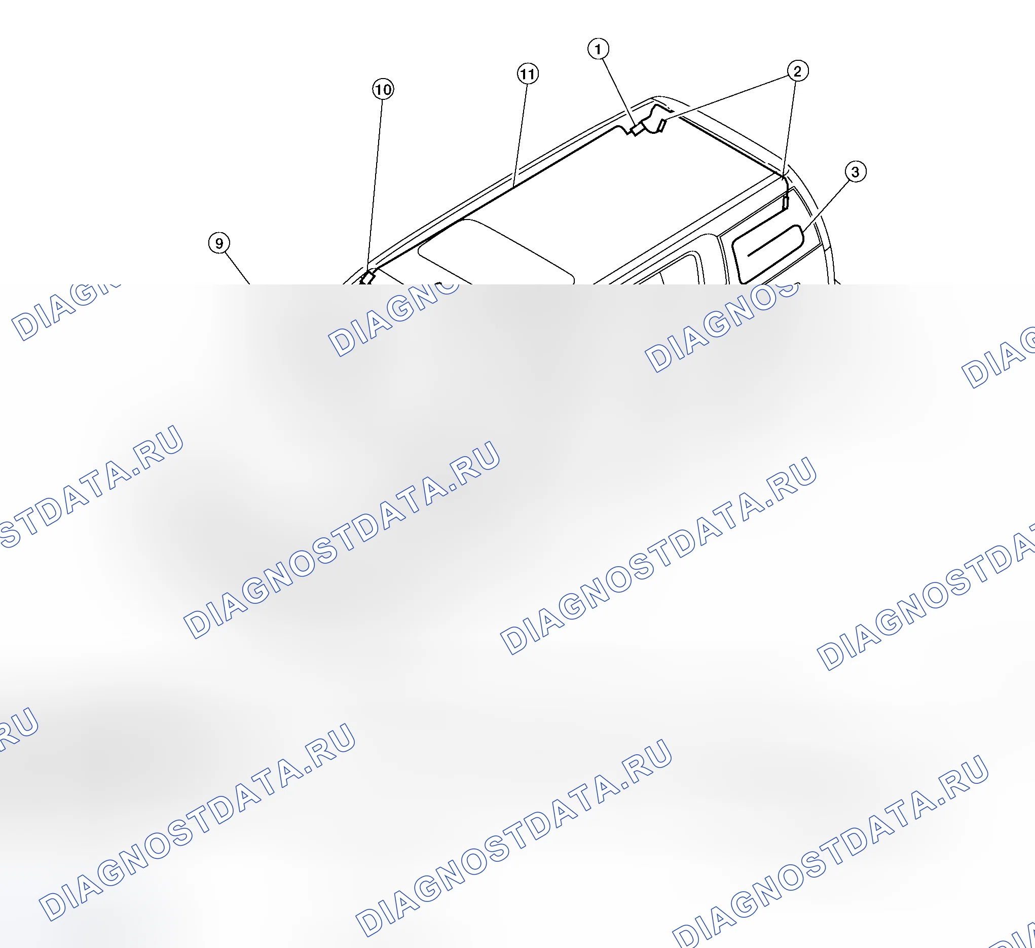 Рис. 79: Расположение антенны. Honda Jazz AA I