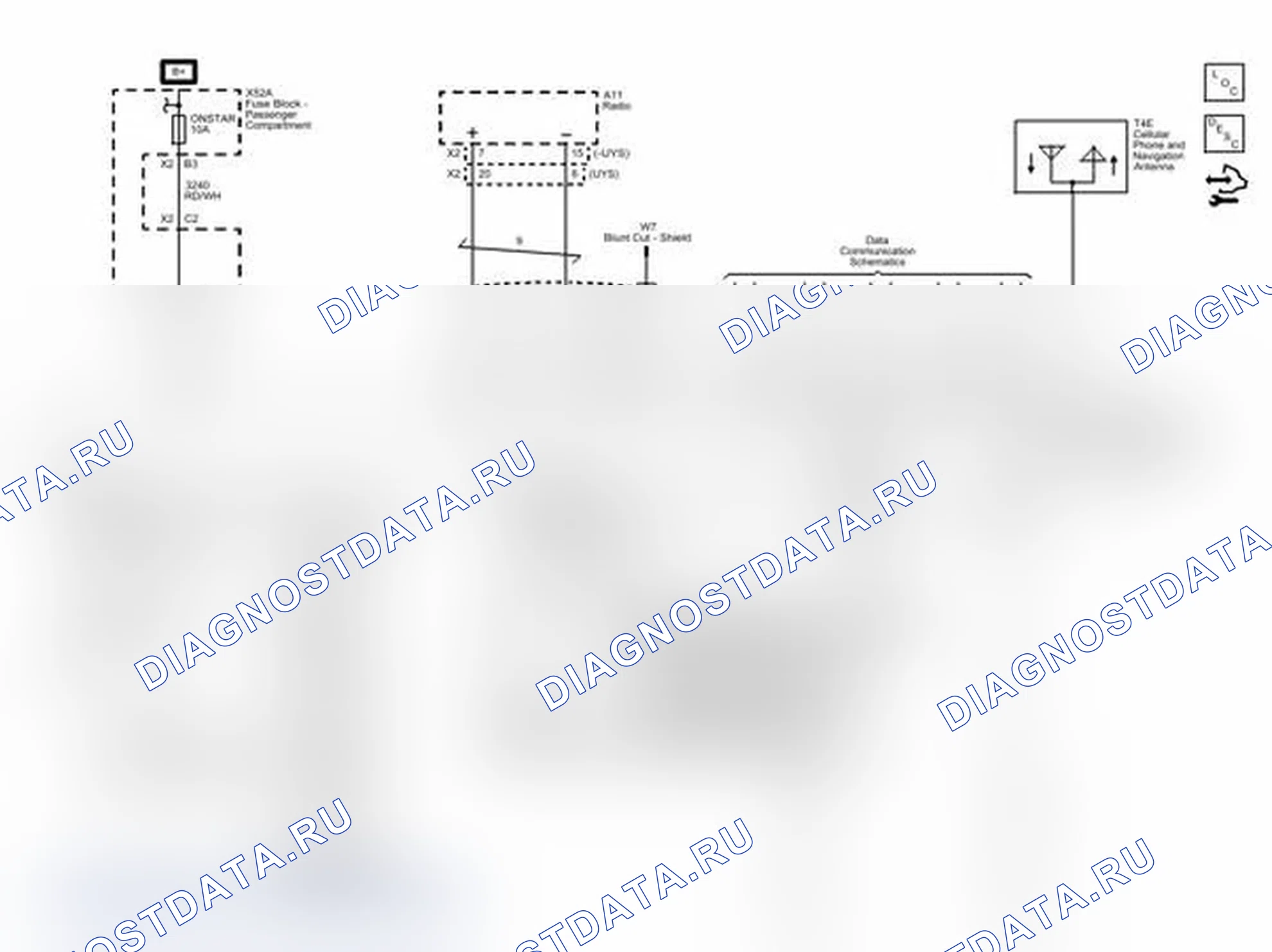 Рис. 5: Схема электропроводки UE1. Chevrolet Express G1500 