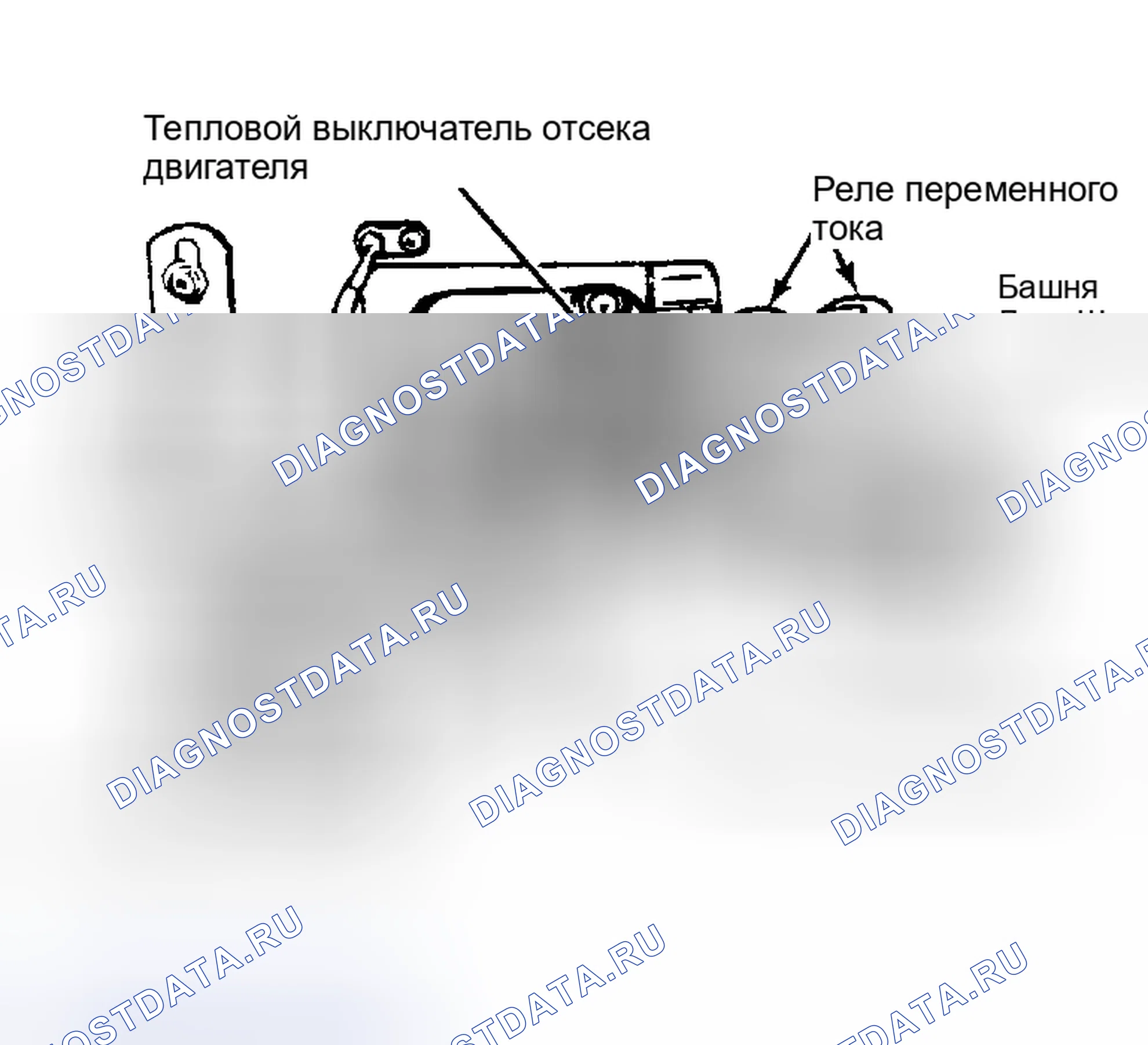 Рис. 1: Расположение компонентов (1 из 4). Chevrolet Sprint I