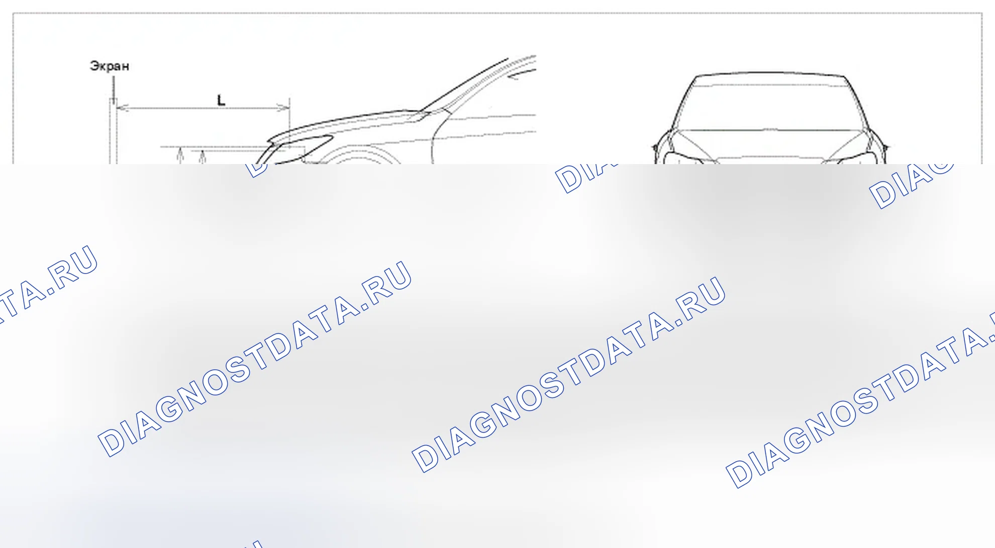 Рис. 32: Точка прицеливания фары и противотуманной фары. Hyundai Genesis I рестайлинг