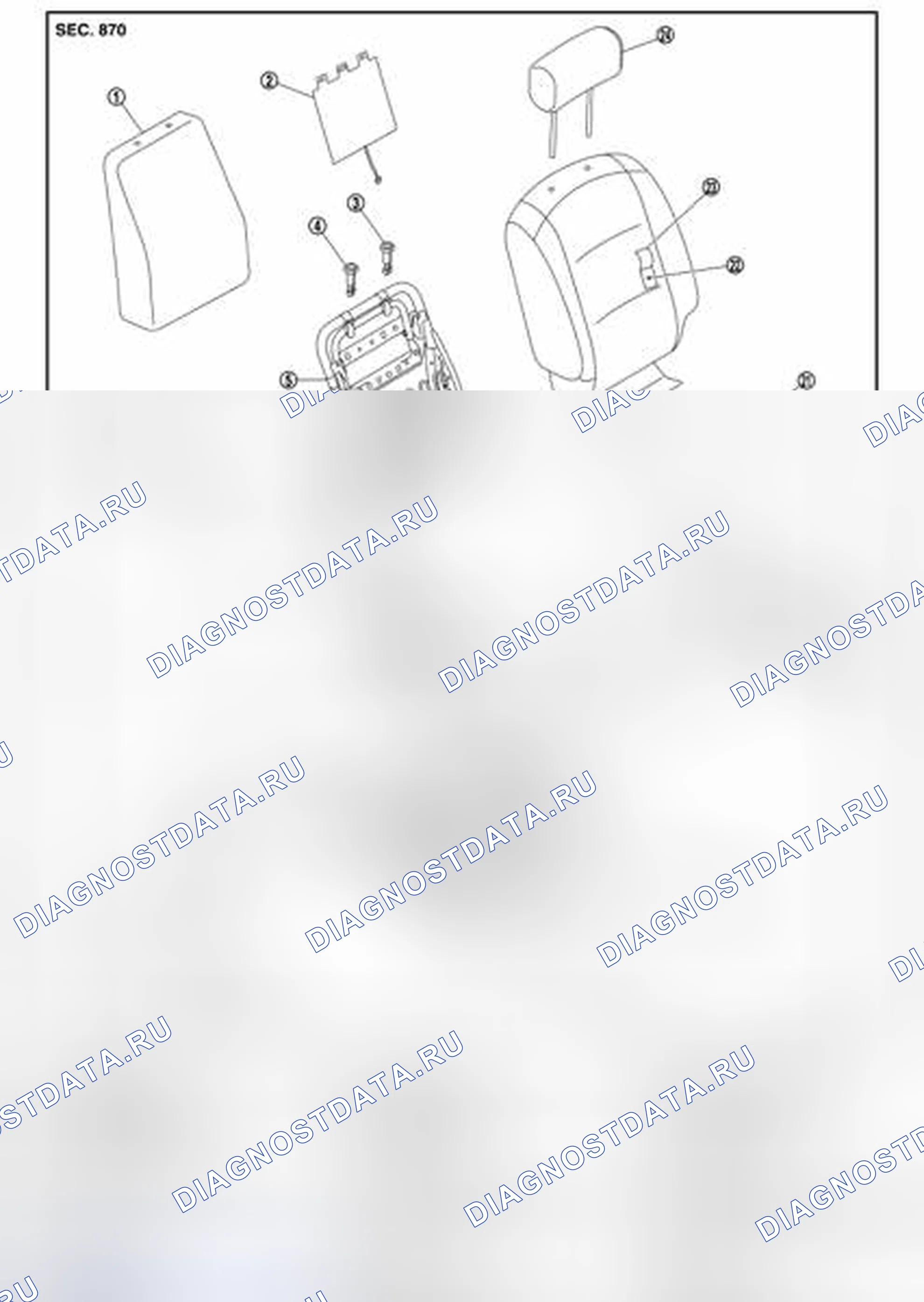 Рис. 28: СИДЕНЬЕ ПАССАЖИРА. Nissan Cube III