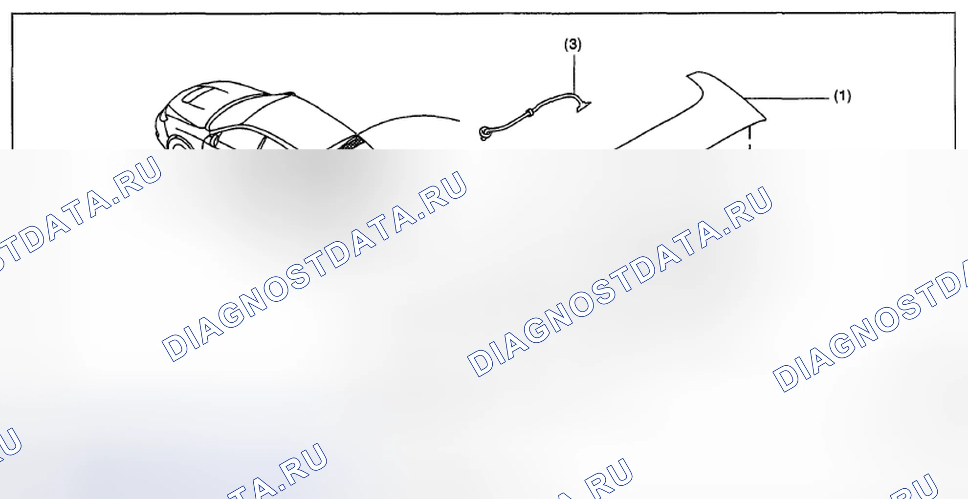 Рис. 167: СПОЙЛЕР КРЫШИ. Subaru Impreza WRX STI GR