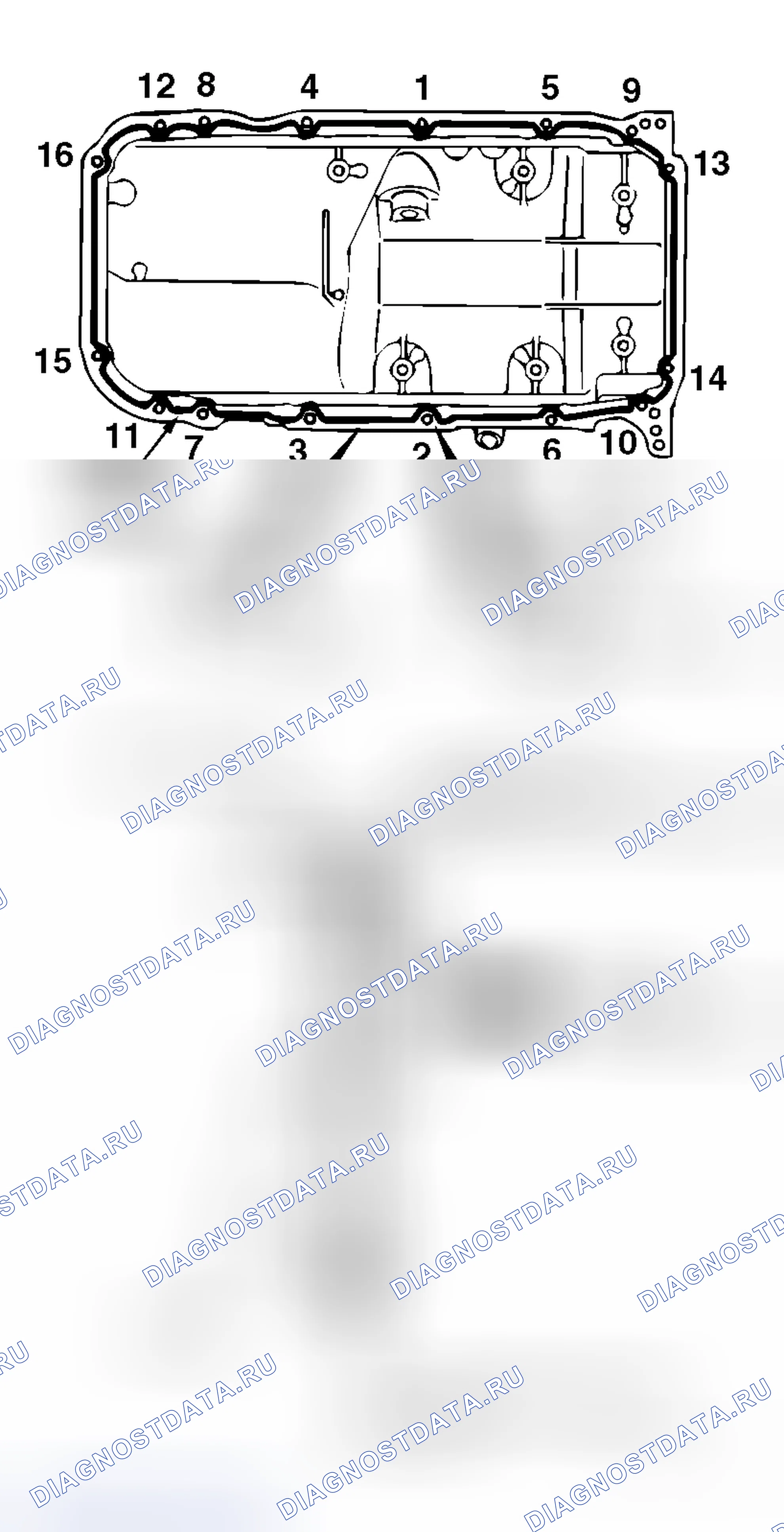 Рис. 21: > > A < < УСТАНОВКА МАСЛЯНОГО ПОДДОНА. Honda Grace I