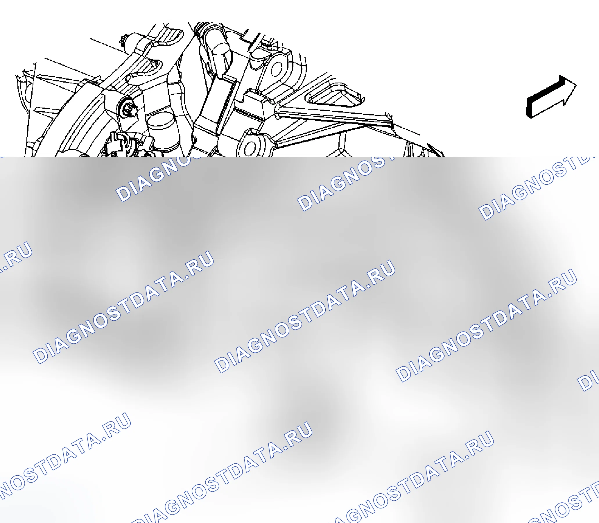 Рис. 9: Замена кронштейна заднего крепления коробки передач. Chevrolet HHR I