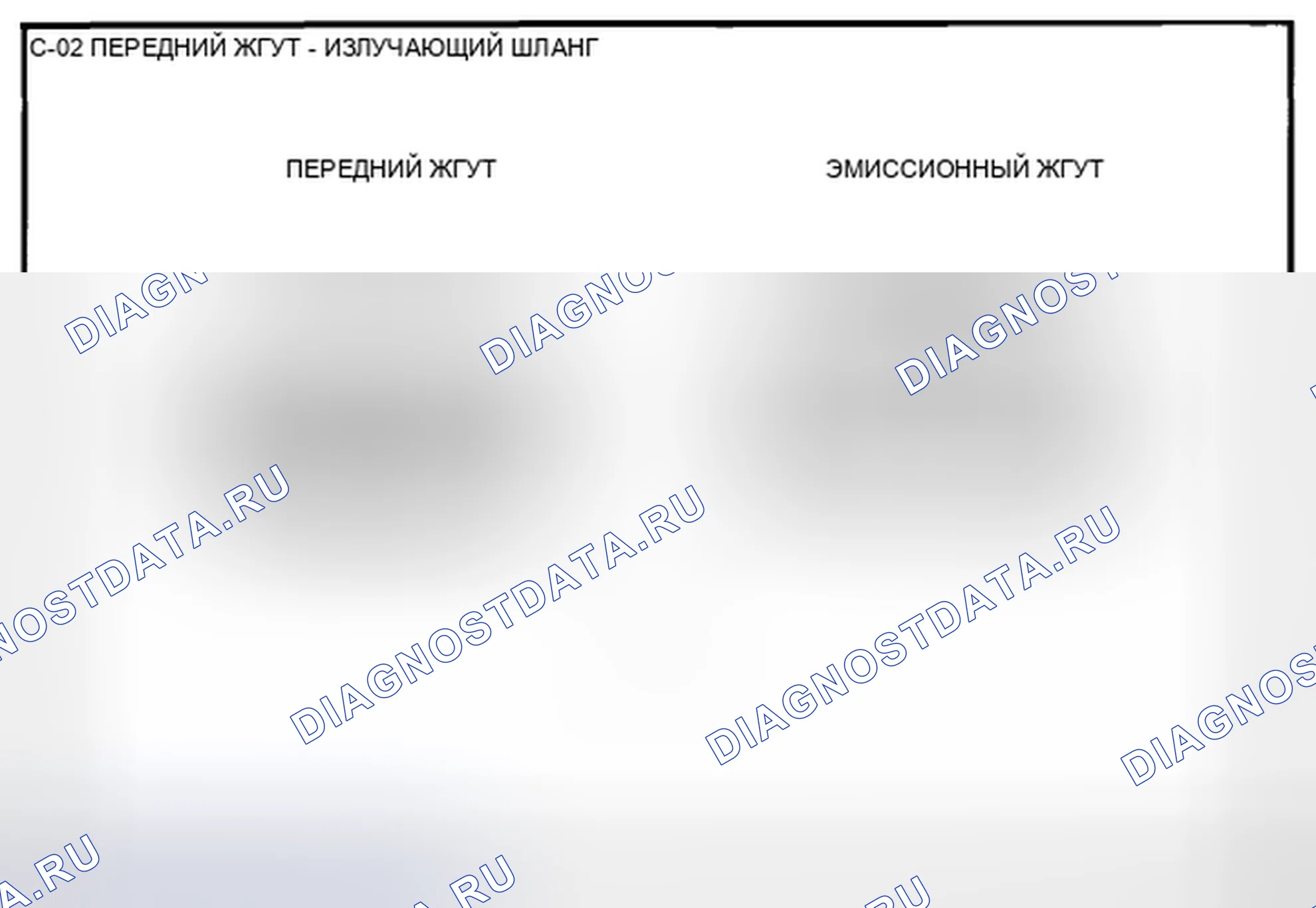 Рис. 34: Идентификация разъемов передней и эмиссионной электропроводки (C-02). Mazda CX-5 I