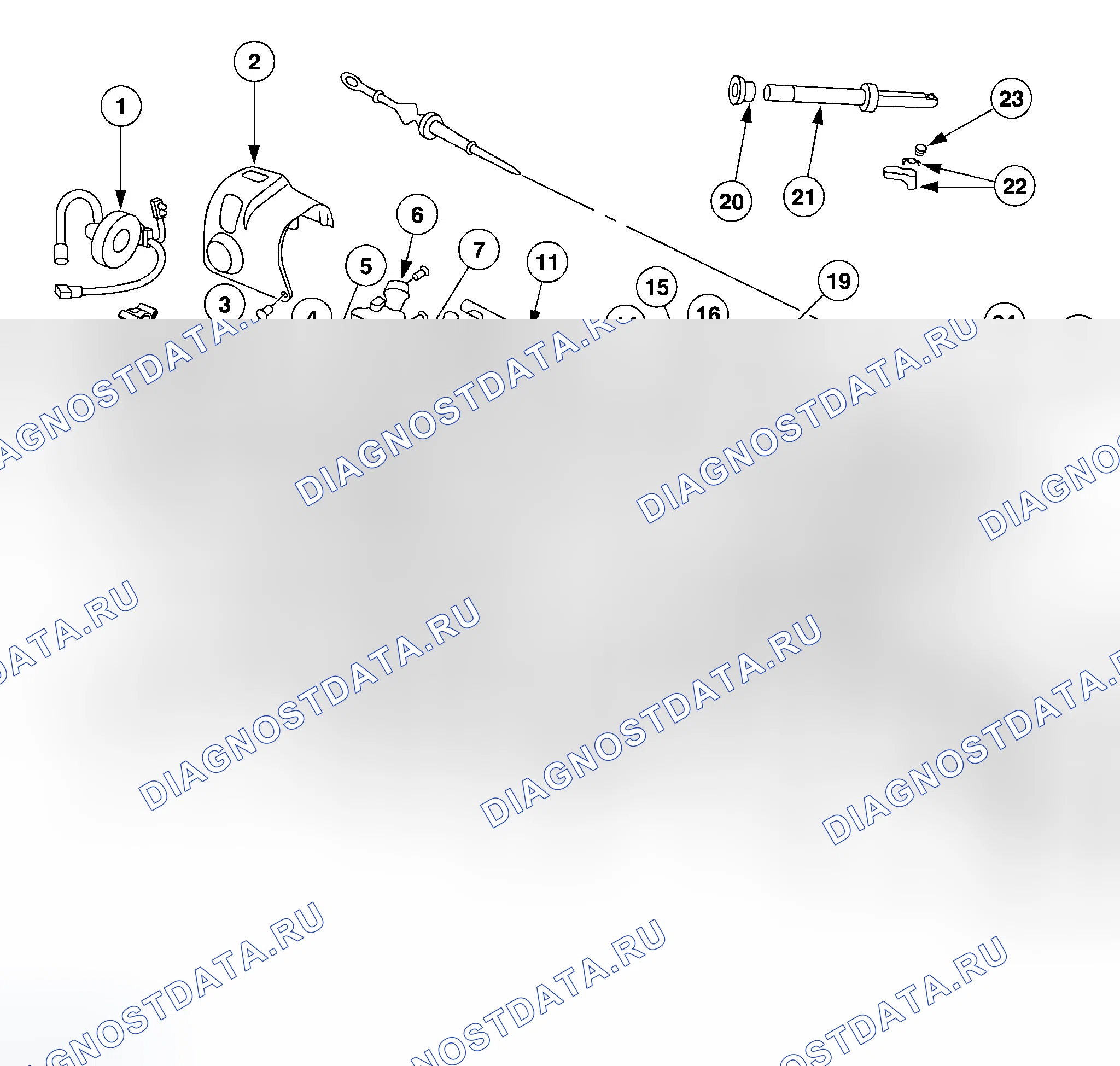 Рис. 1: Рулевая колонка. Ford Cab & Chassis F350 Super Duty 
