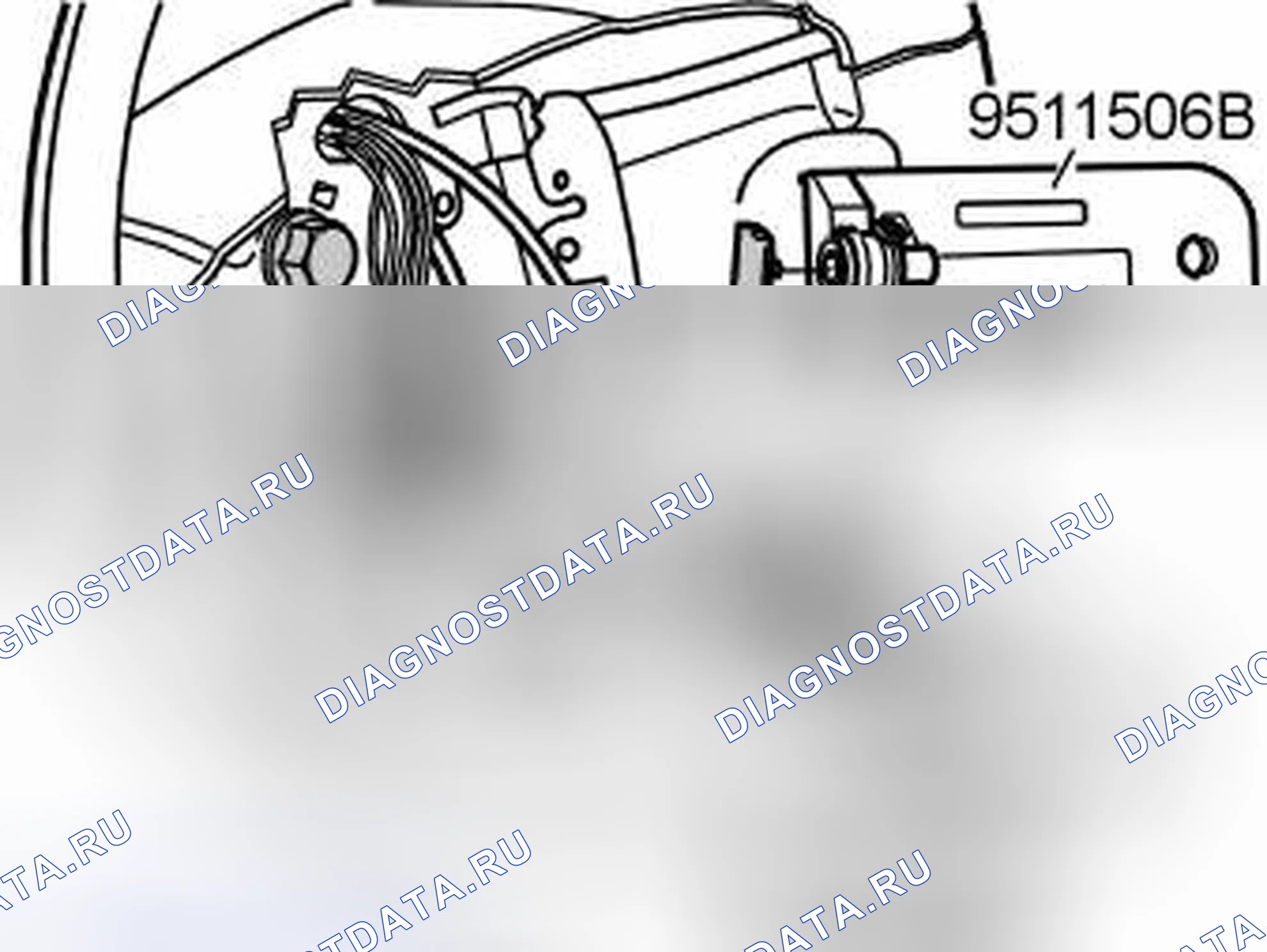 Рис. 137: Установка тестового устройства. Volvo V70 II