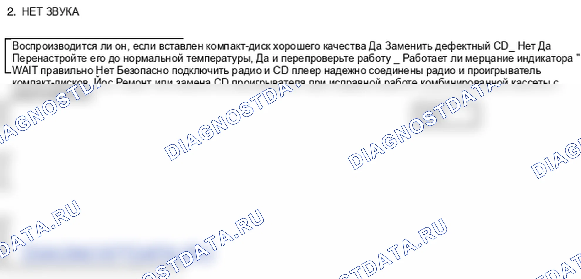 Поиск неисправностей. Hyundai Atos MX