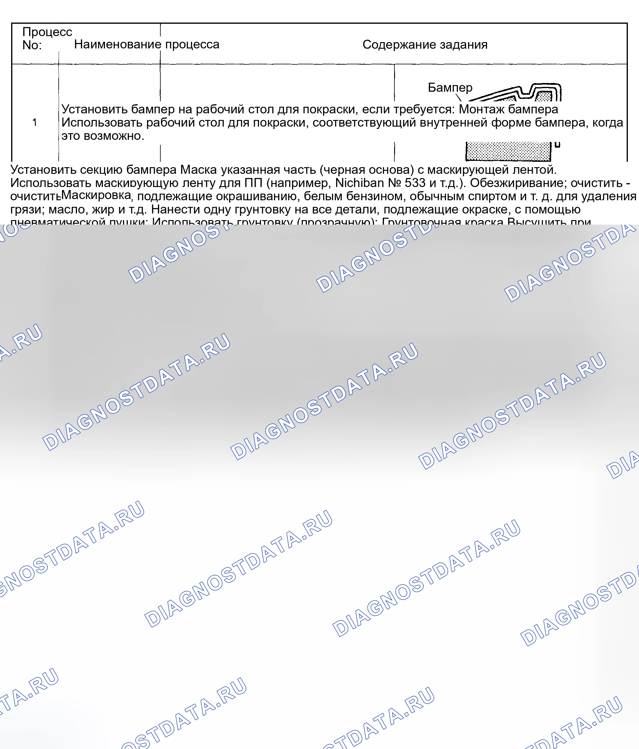 Рис. 42: СПОСОБ НАНЕСЕНИЯ ПОКРЫТИЯ НА БАМПЕР ИЗ ПОЛИПРОПИЛЕНА. Subaru Impreza GD/GC/GG рестайлинг