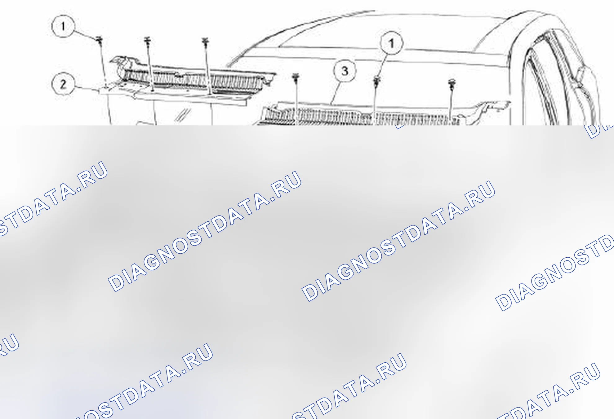 Рис. 1: Решетка панели капота. Hyundai Kona I рестайлинг
