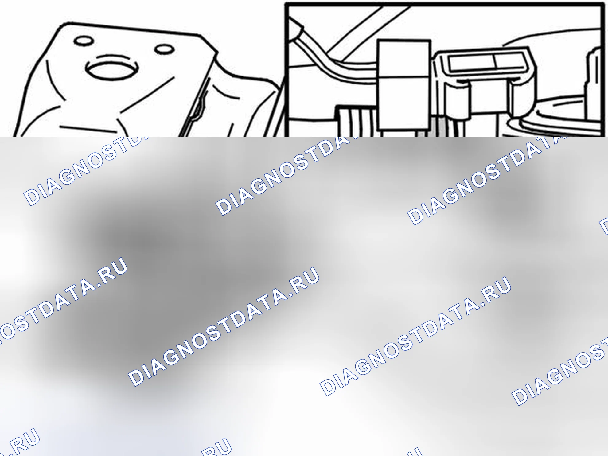 Рис. 49: Демонтаж клапана давления топливного бака. Volvo S80 I рестайлинг