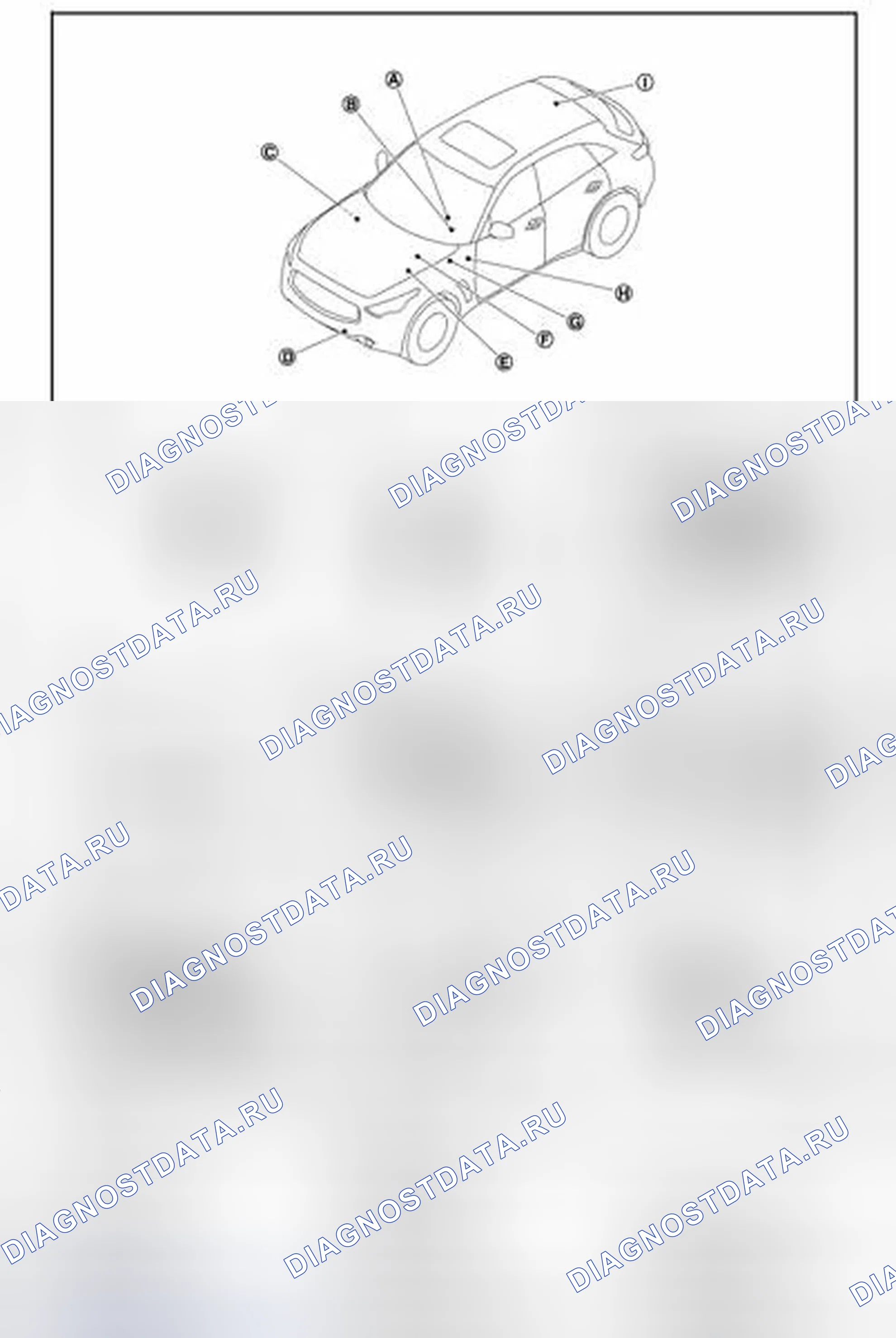 Рис. 44: Расположение компонентов. Infiniti FX50 II