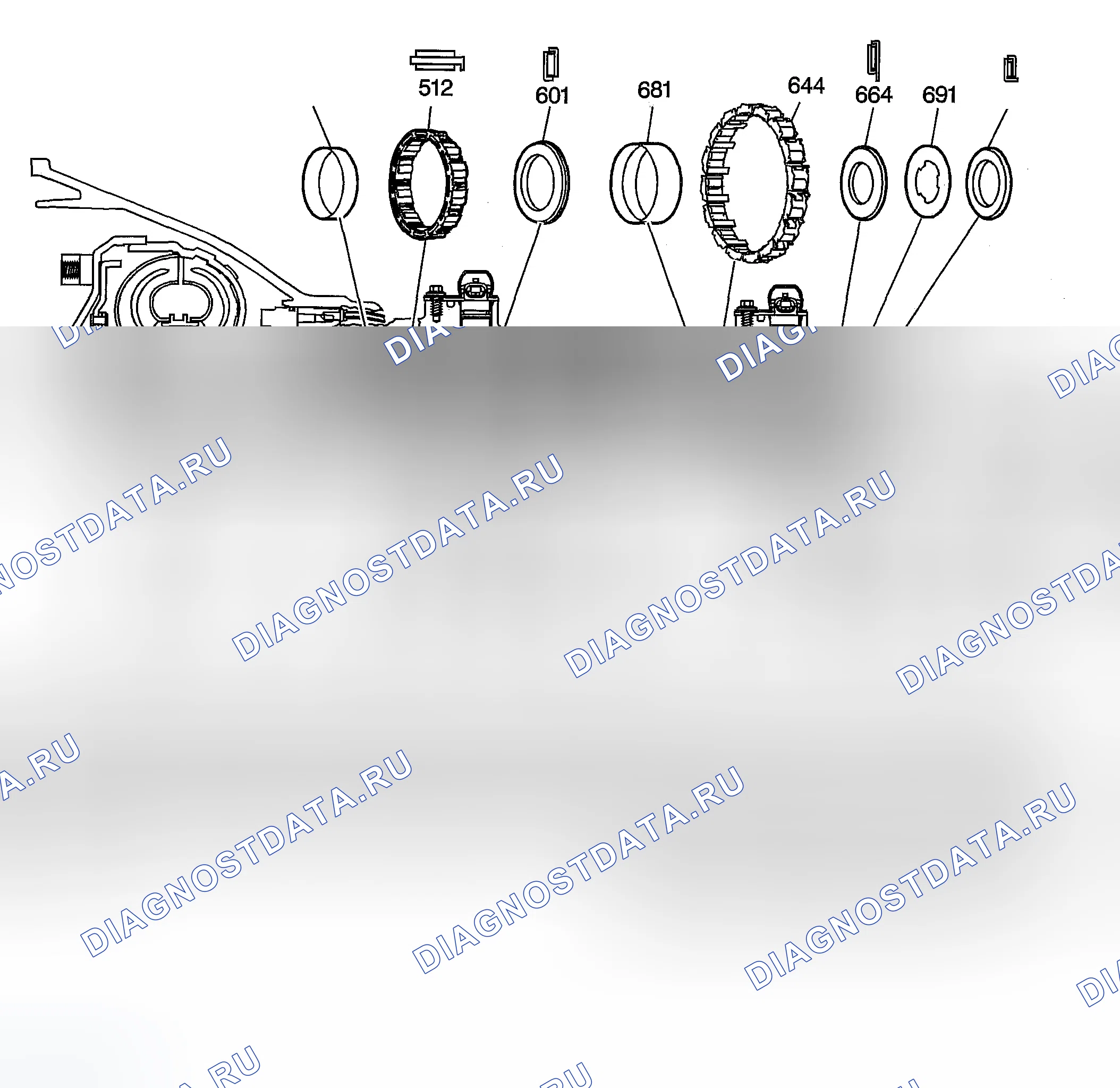 Рис. 879: Расположение компонентов. Chevrolet Chevy Express H2500 