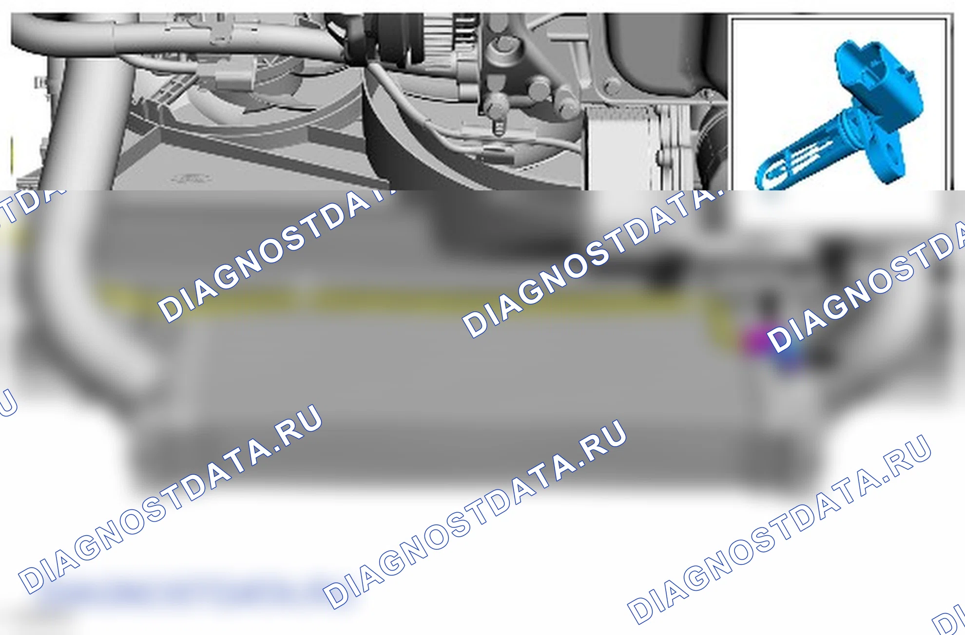 Как снять и установить датчик температуры воздухозабора (IAT). Ford Transit VIII