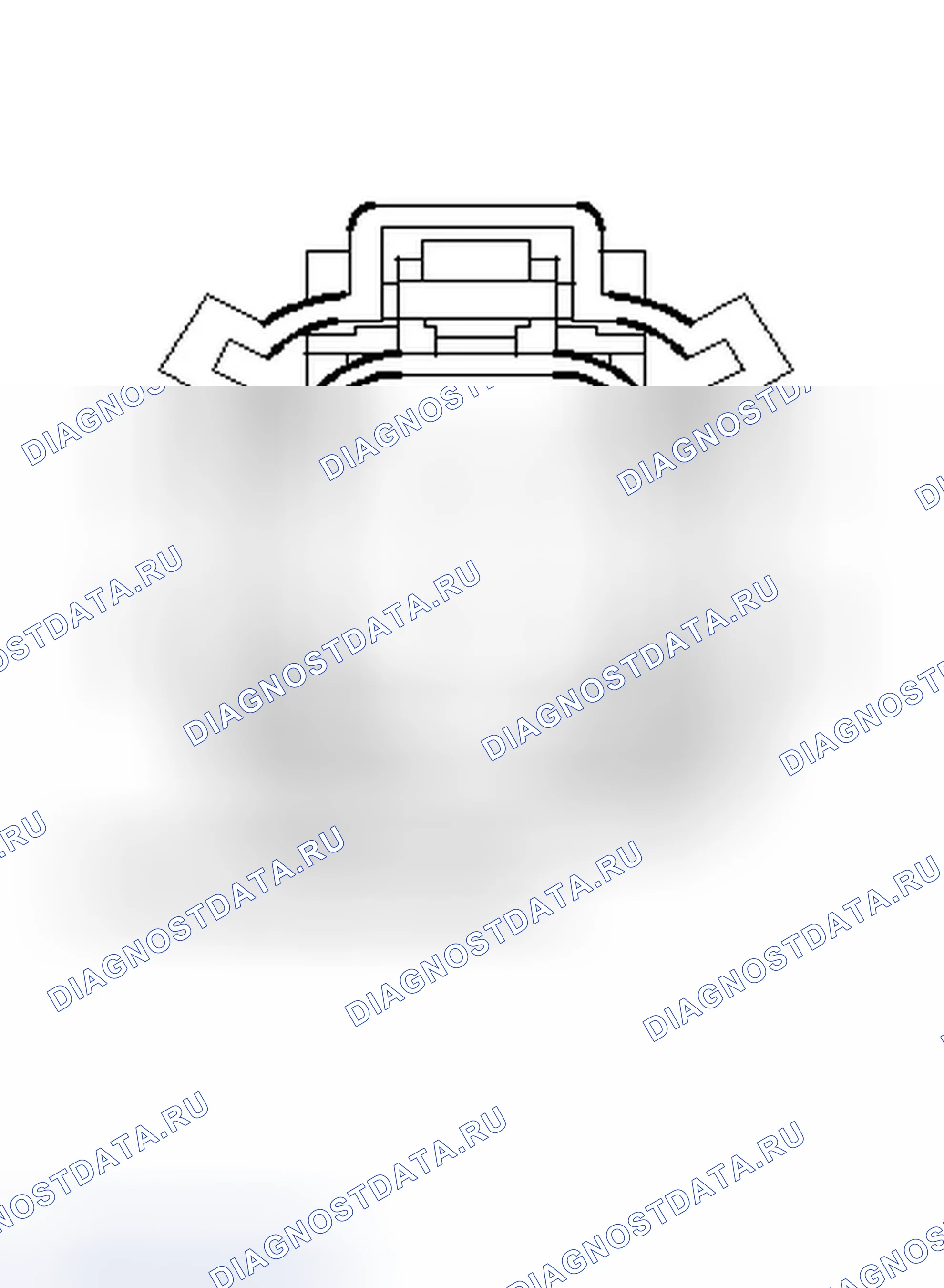 Рис. 45: Вид с торца разъема со стороны задней панели (Parktronics) (C318). Chrysler Pacifica CS