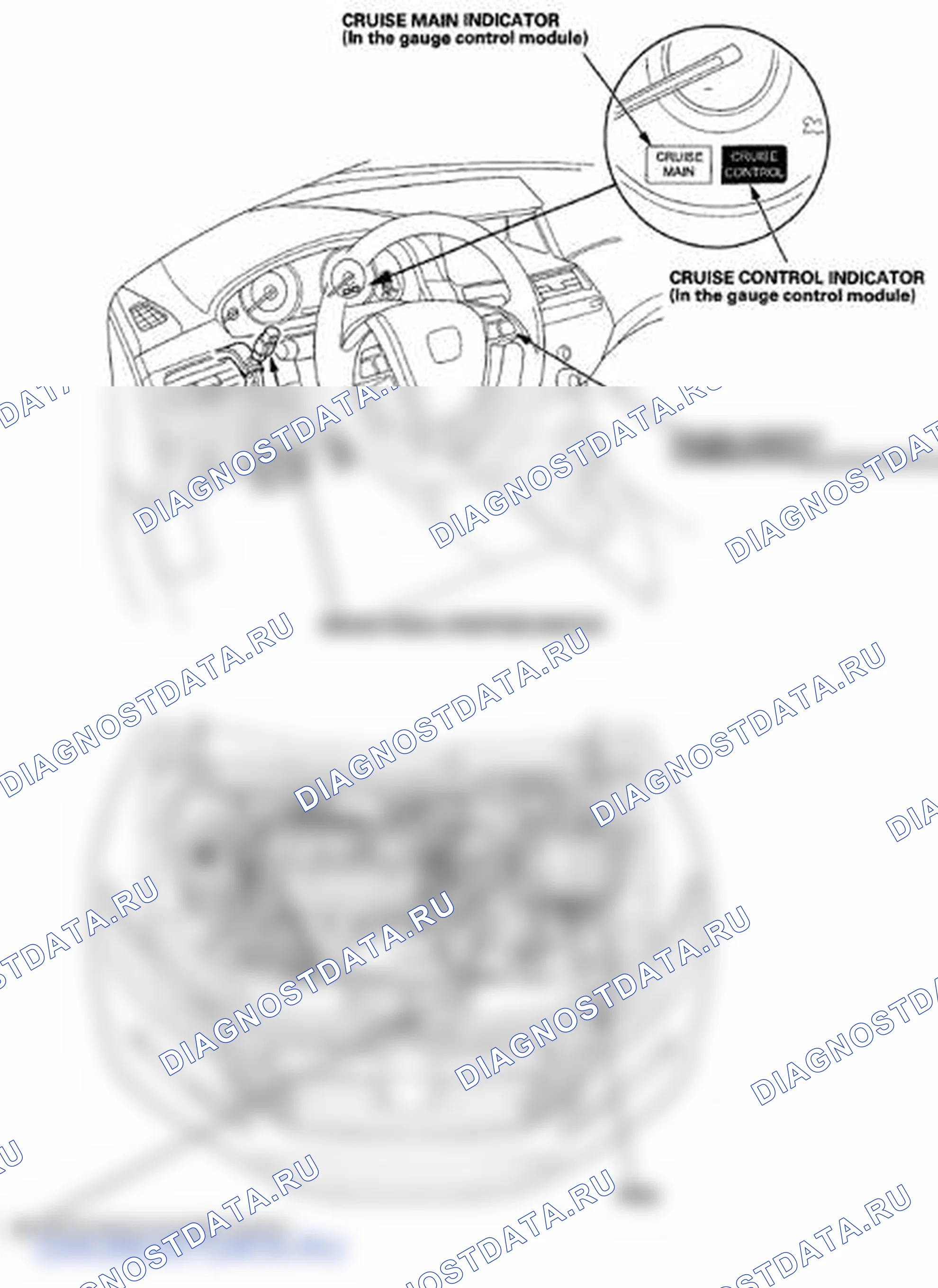 Рис. 5: Указатель расположения компонентов. Honda Crosstour I