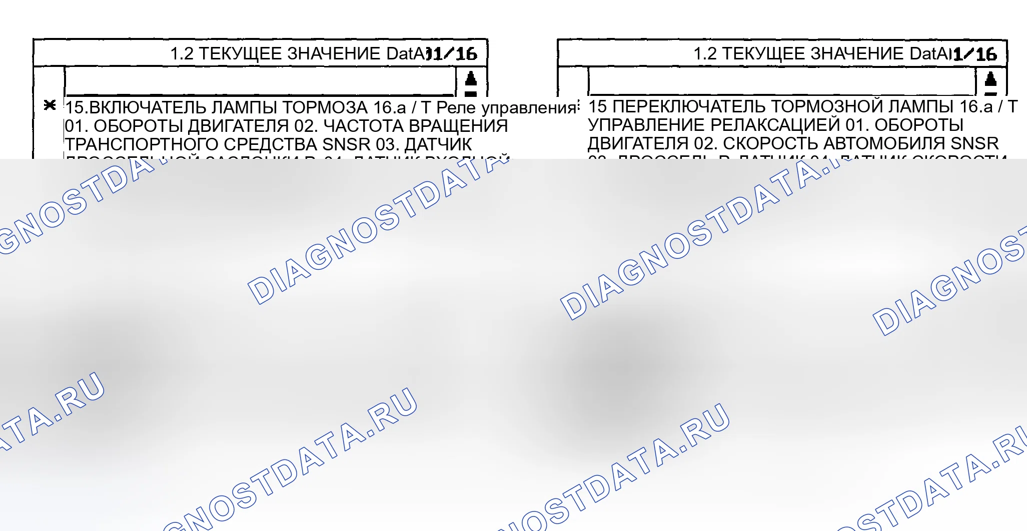 Рис. 12: МОНИТОРИНГ ДАННЫХ SCANTOOL. Haval Chitu I