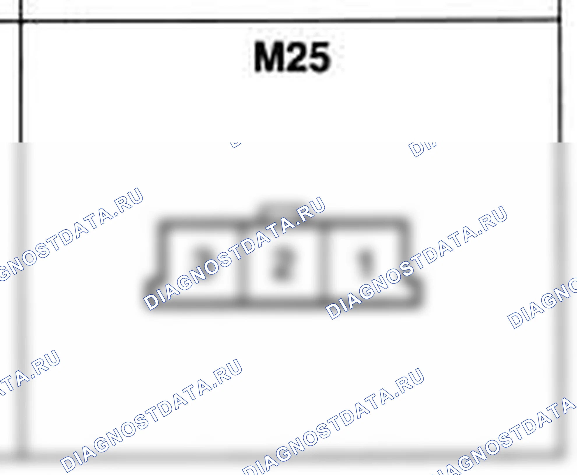 Распиновка разъёма M25 — основного жгута. Hyundai Accent LC
