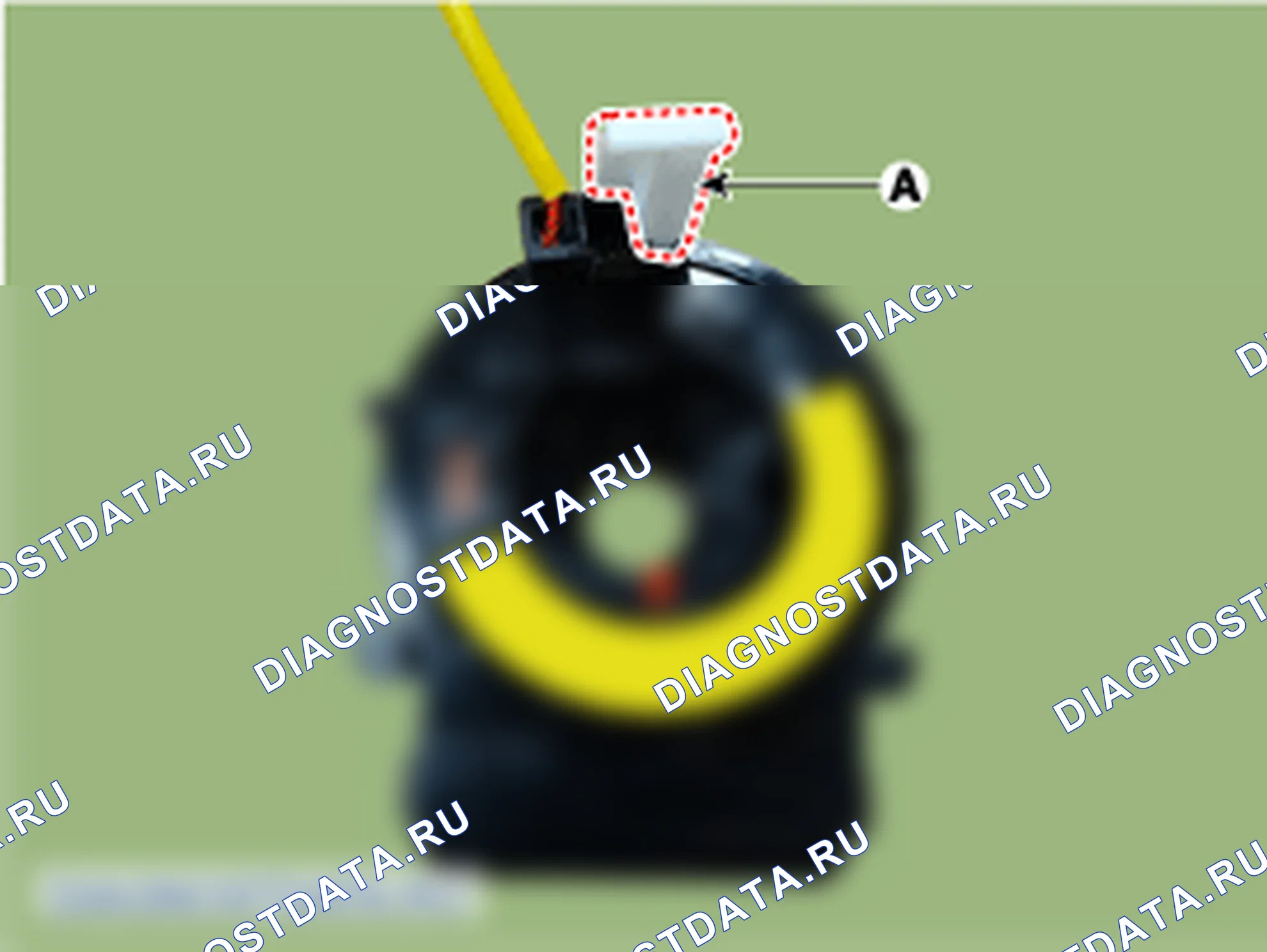 Установка модуля подушки безопасности водителя (DAB) и контактное кольцо руля. Hyundai Santafe Sport DMA
