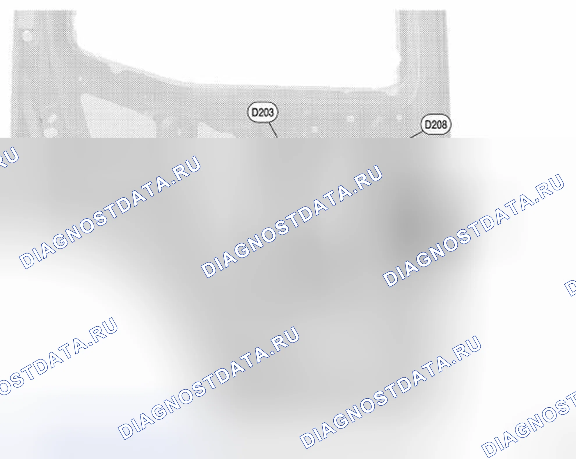 Рис. 44: Идентификация жгута задней двери Lh. Nissan Pathfinder III