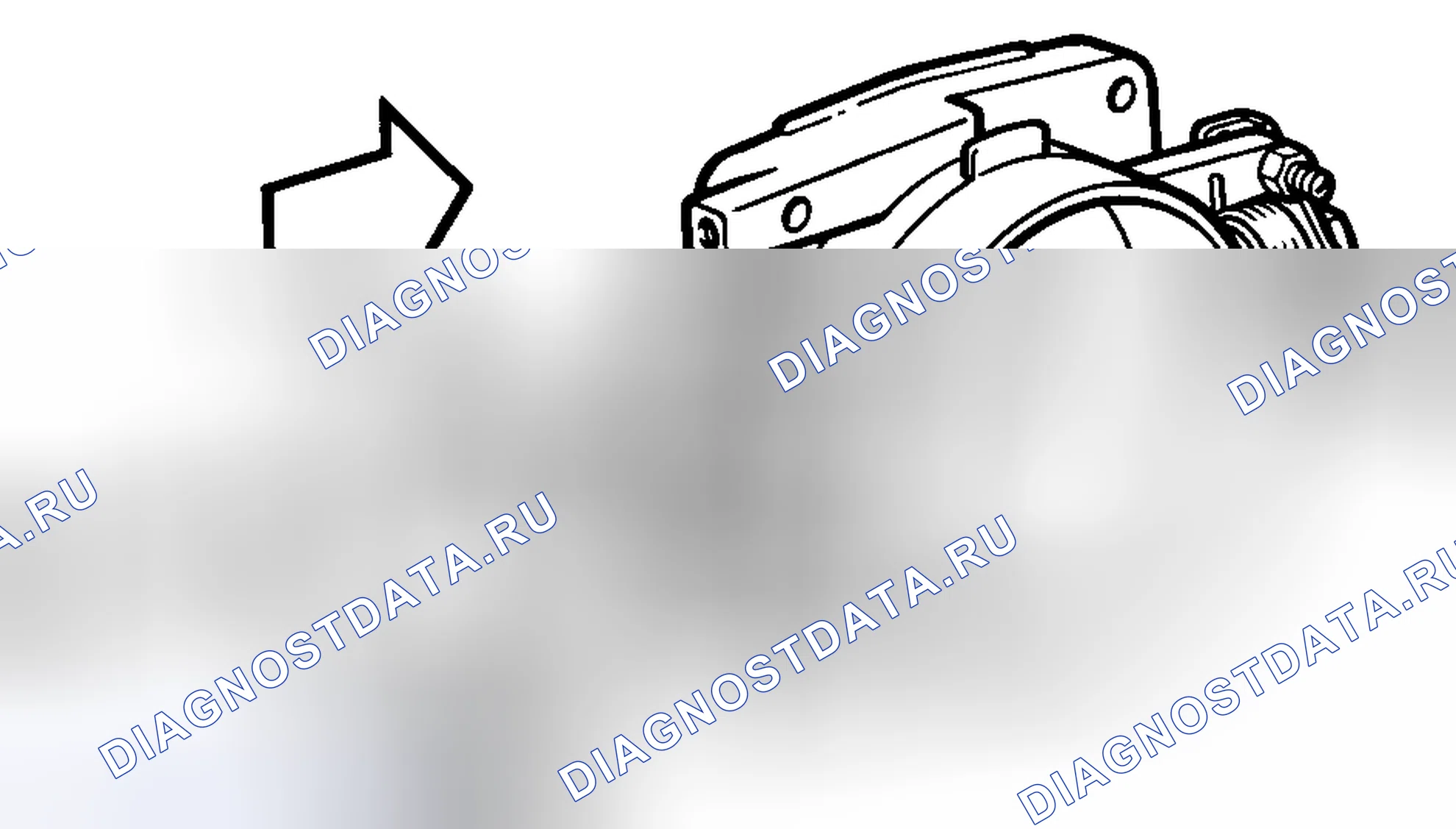 Рис. 430: Установка датчика положения дроссельной заслонки (Tp). Volvo C70 I