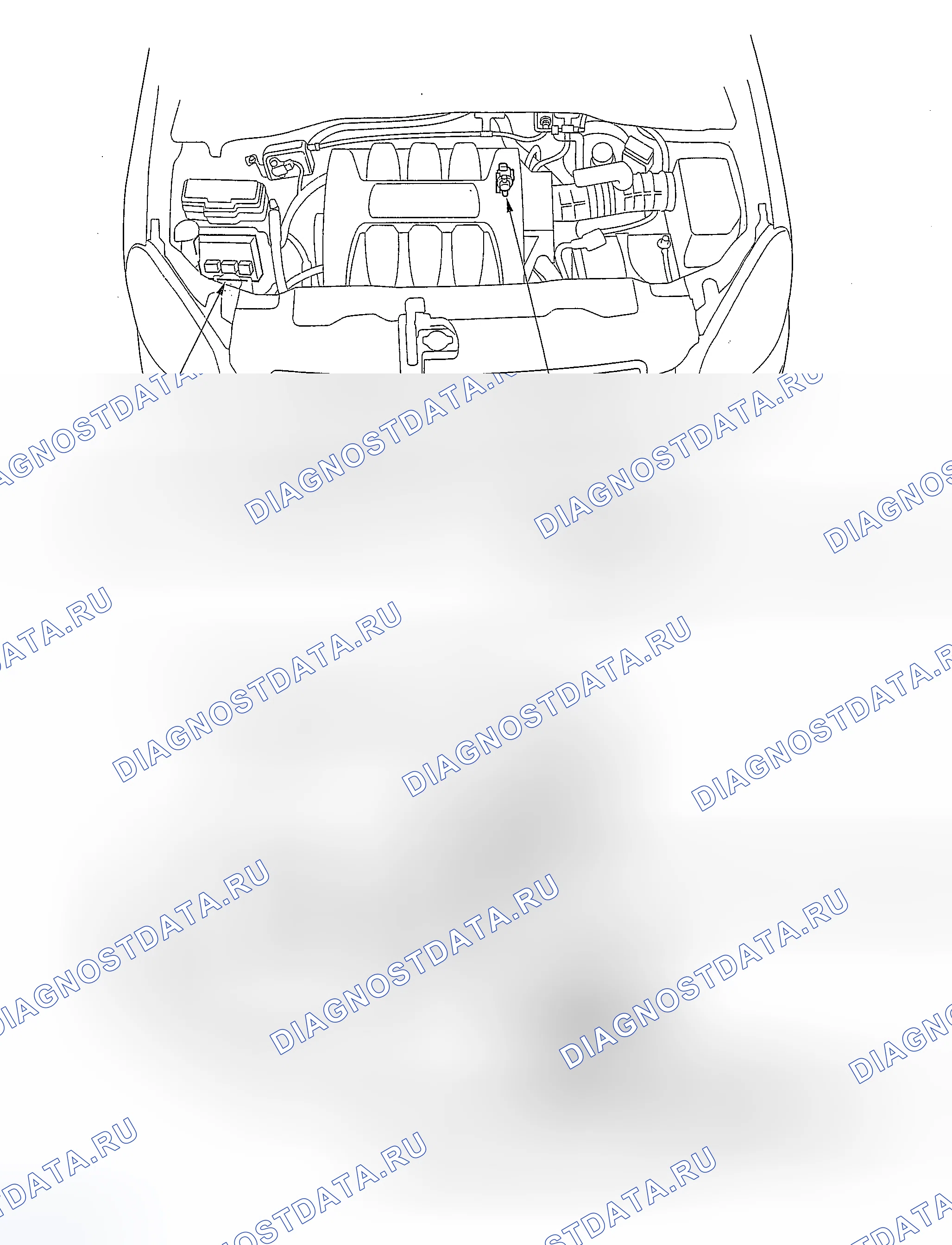 Рис. 23: Указатель расположения компонентов. Honda Pilot I рестайлинг
