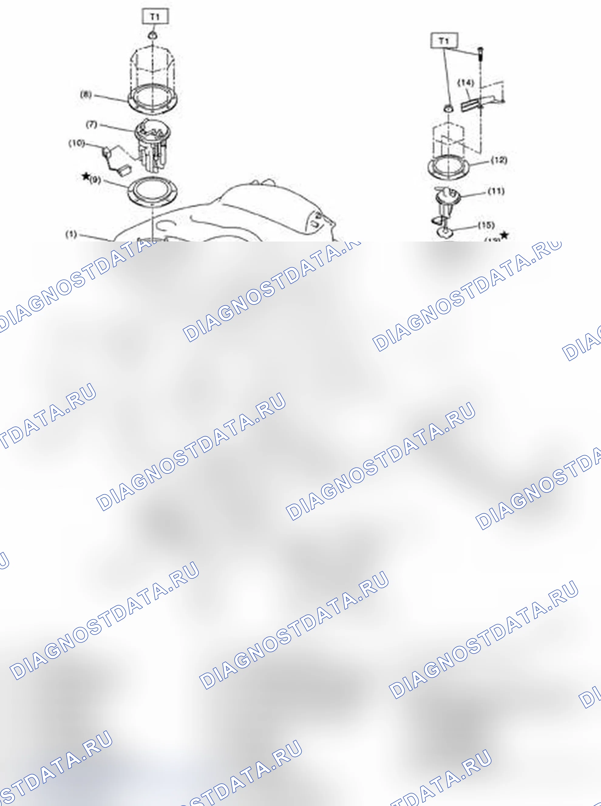 Рис. 180: ТОПЛИВНЫЙ БАК. Subaru Impreza WRX GH