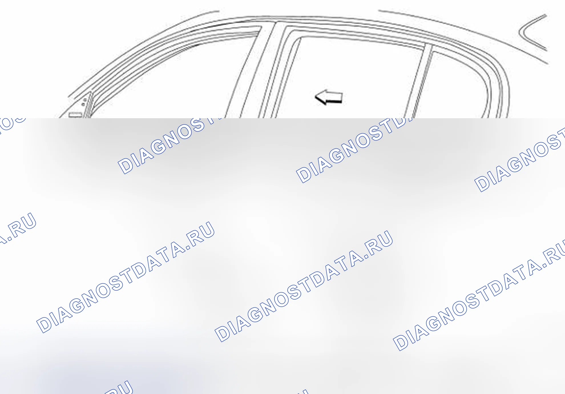 Рис. 7: Идентификация внешних компонентов дверцы. Nissan Altima L32