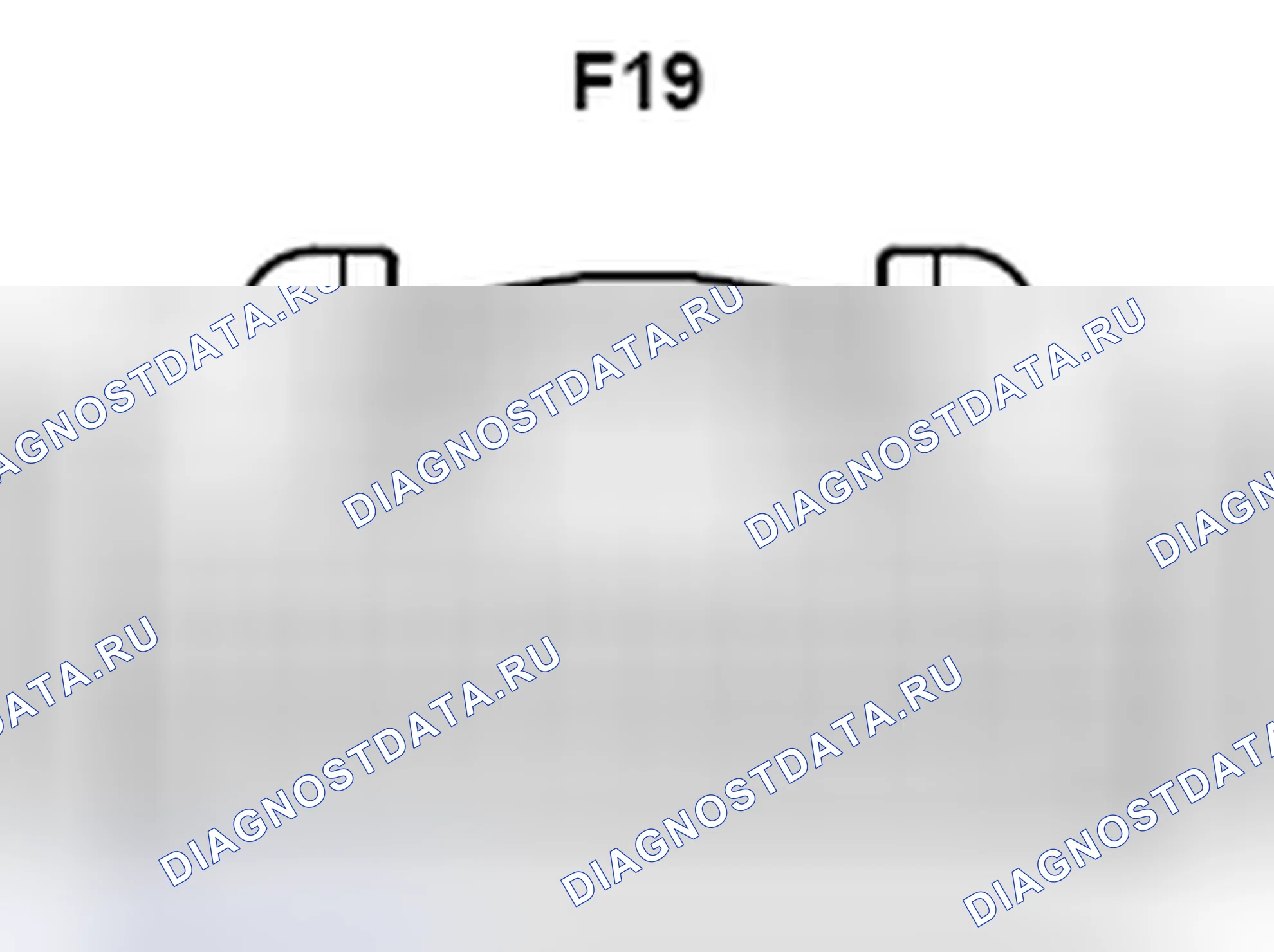 Рис. 1356: Вид с торца разъема стереокомпонентного усилителя (F19). Toyota Camry XV40 рестайлинг