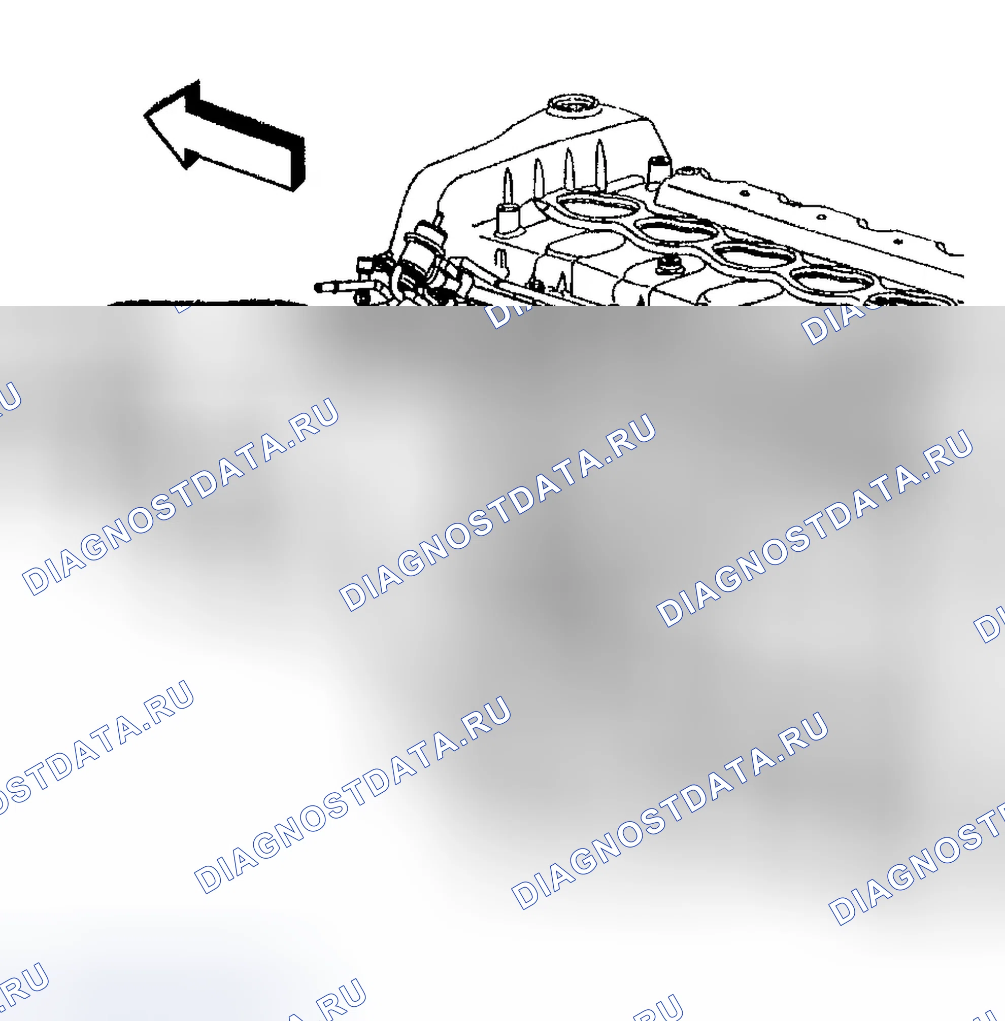 Рис. 1140: Монтаж впускного коллектора. Chevrolet TrailBlazer I