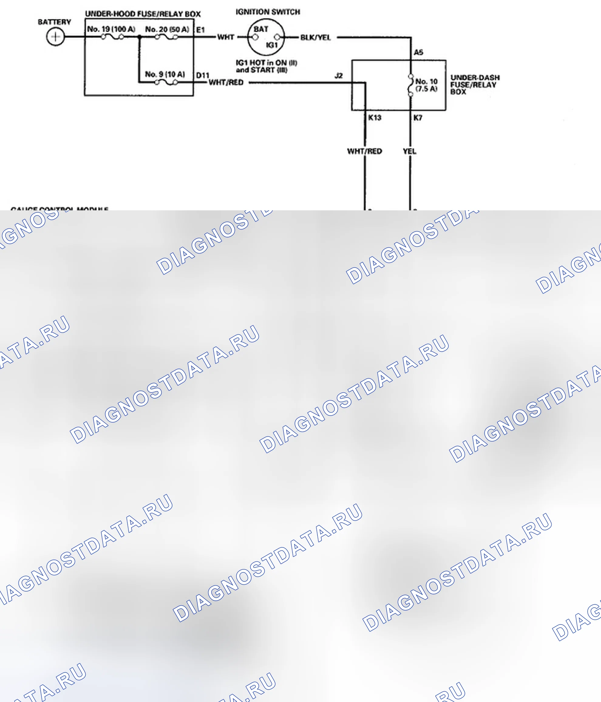 Рис. 8: Принципиальная схема. Honda Element YH2 рестайлинг 2