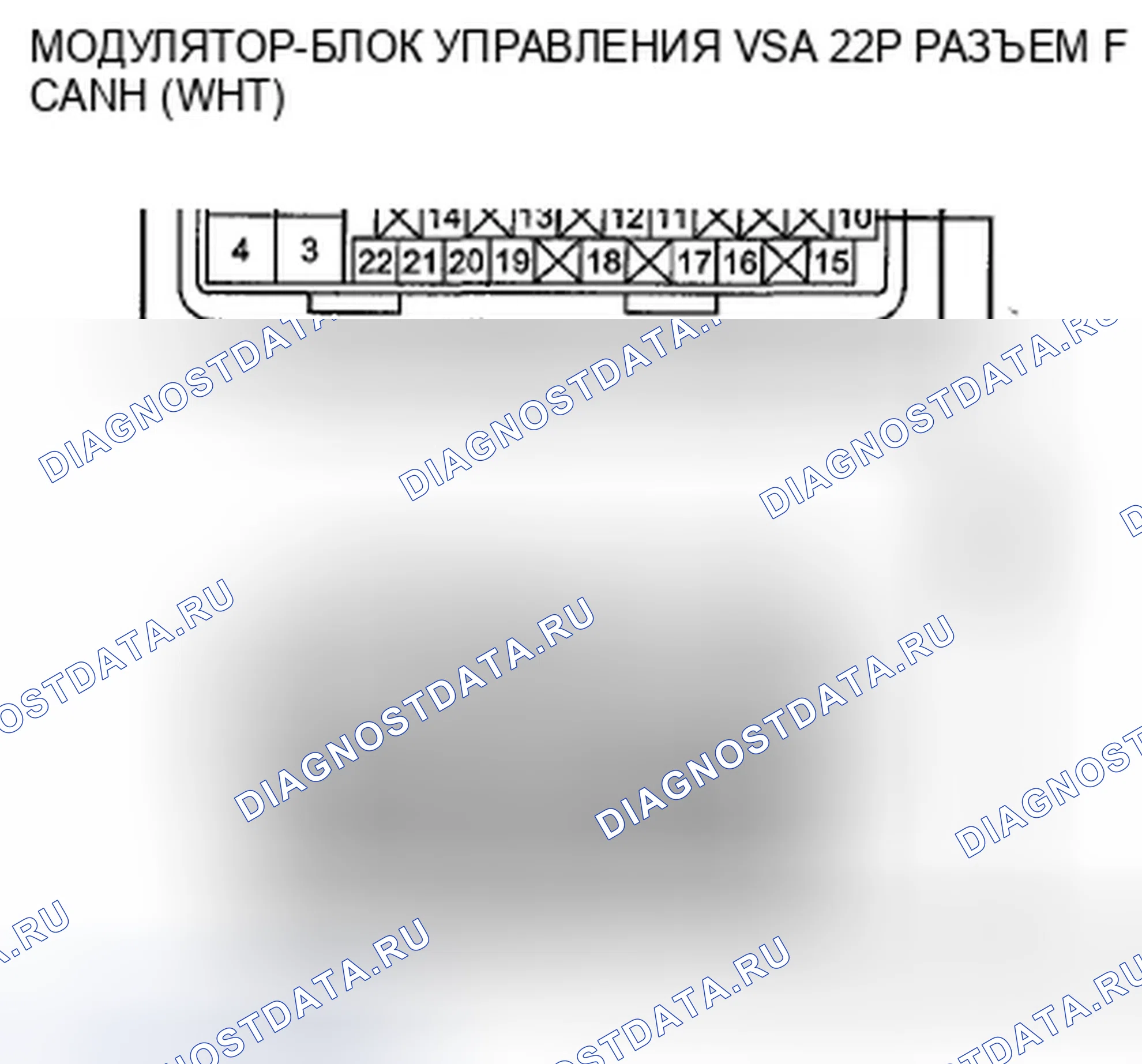 Рис. 63: расшифровка кода ошибки U0122: Неисправность F-CAN (блок управления модуляторами блок управления силовым агрегатом (PCM) (блок управления силовым агрегатом)-VSA). Honda Crosstour I
