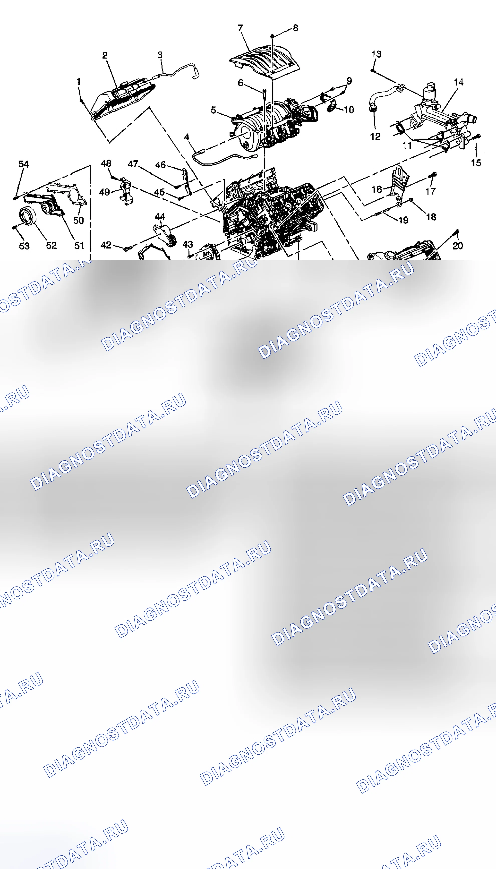Рис. 927: Виды в разобранном виде. Hyundai Terracan I