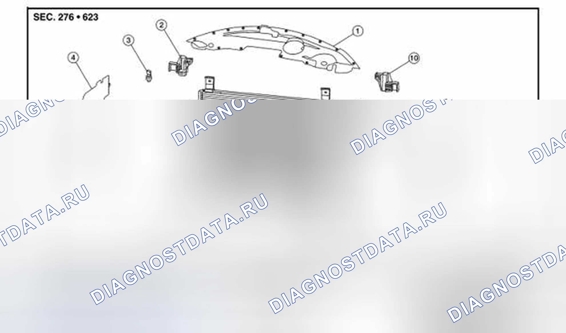 Рис. 22: Разнесенный вид. Nissan Pathfinder IV рестайлинг