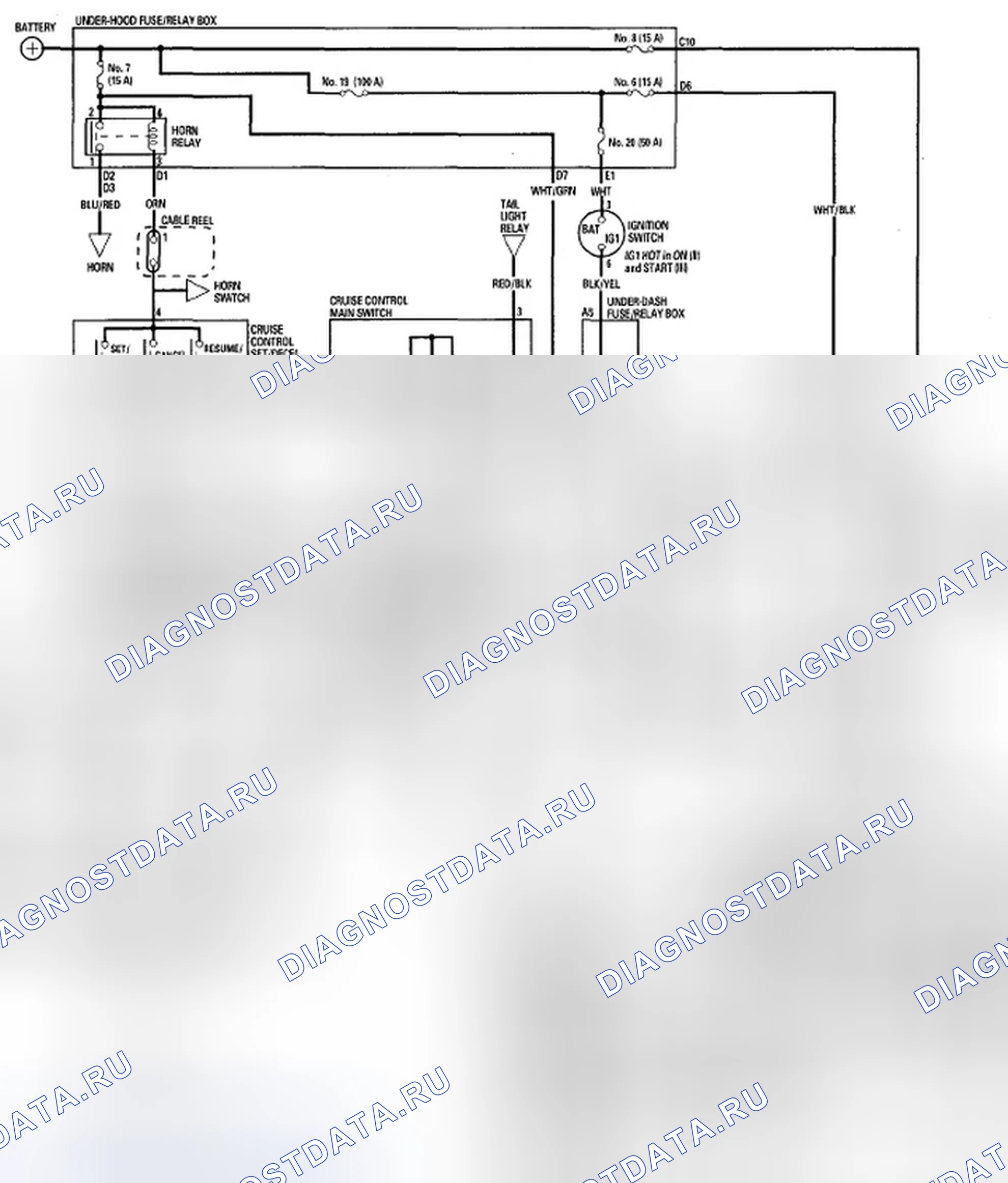 Рис. 4: Принципиальная схема. Honda Element YH2 рестайлинг
