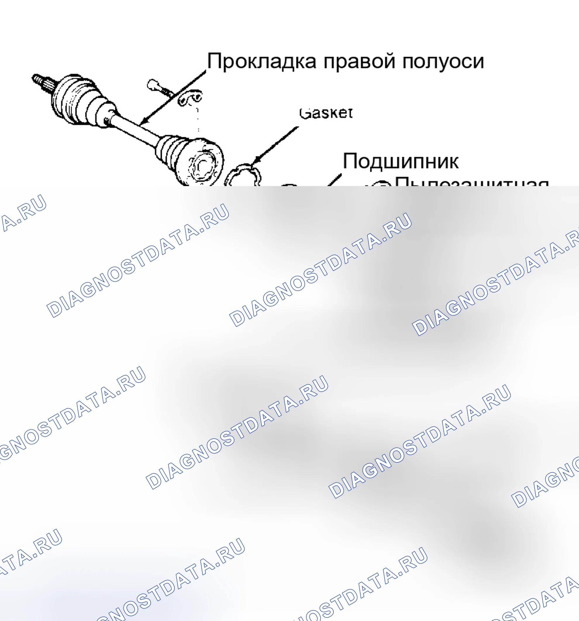 Рис. 1: ОПИСАНИЕ полуоси. Lexus ES V20
