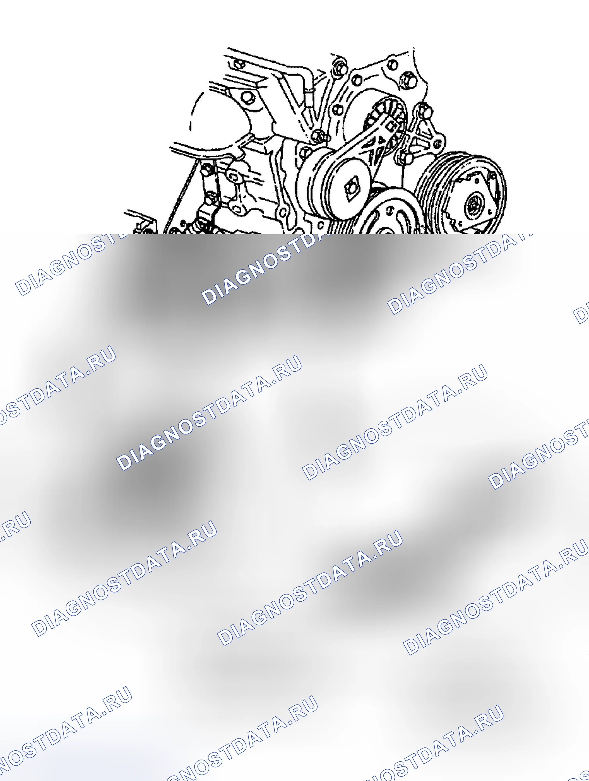 Рис. 3: Нижняя правая передняя часть двигателя. Chevrolet Venture I