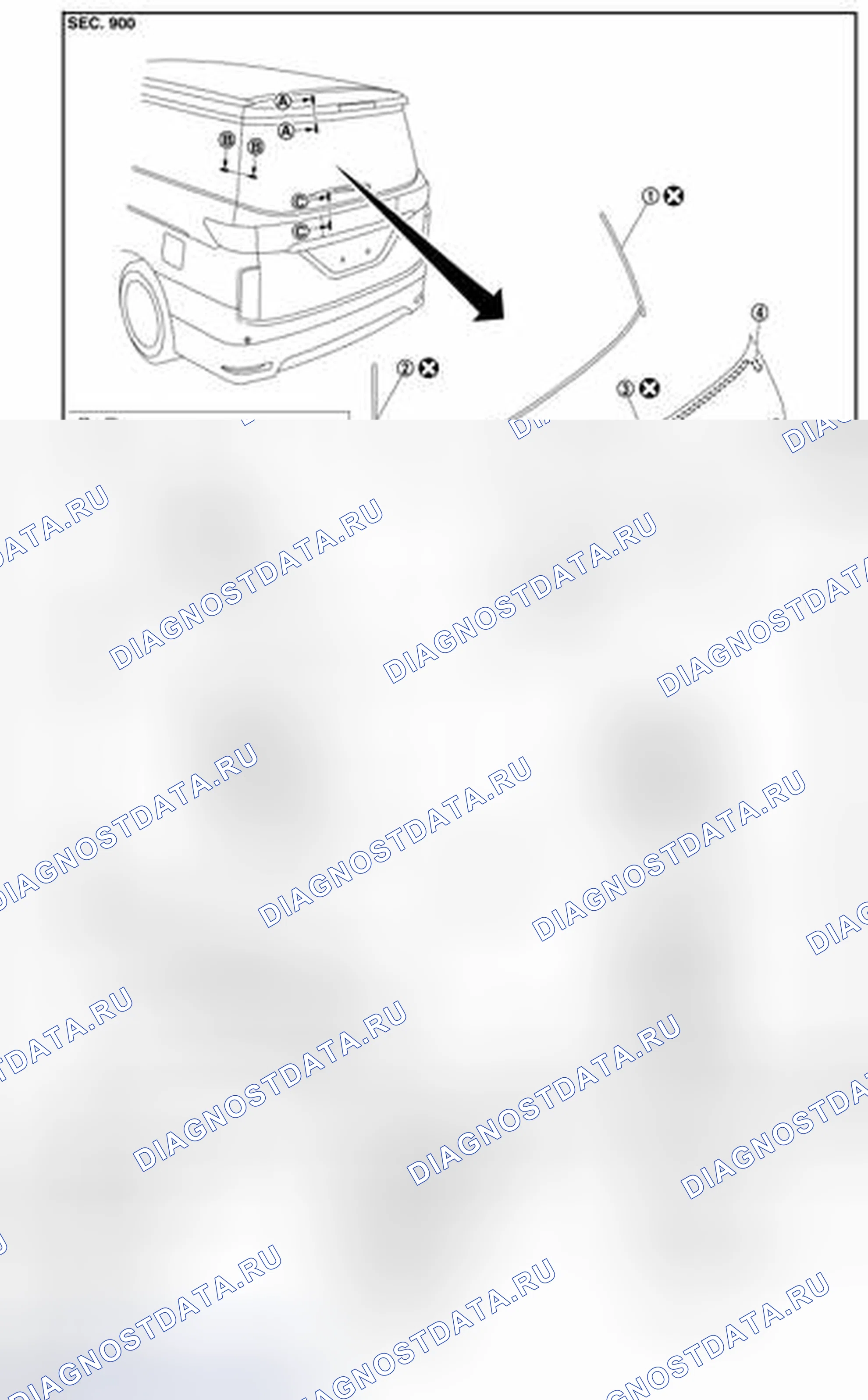 Рис. 42: Разнесенный вид. Nissan Quest IV