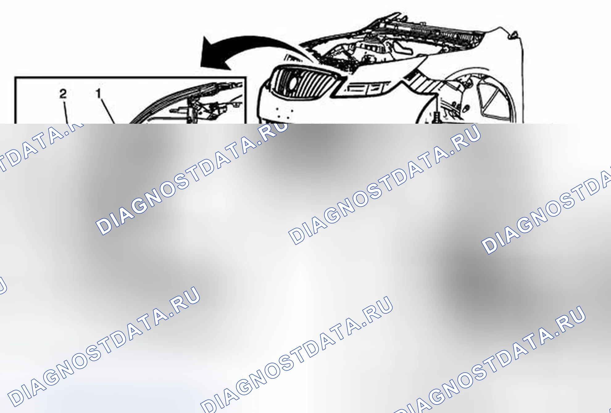 Рис. 8: Замена передней панели бампера. Buick LaCrosse II