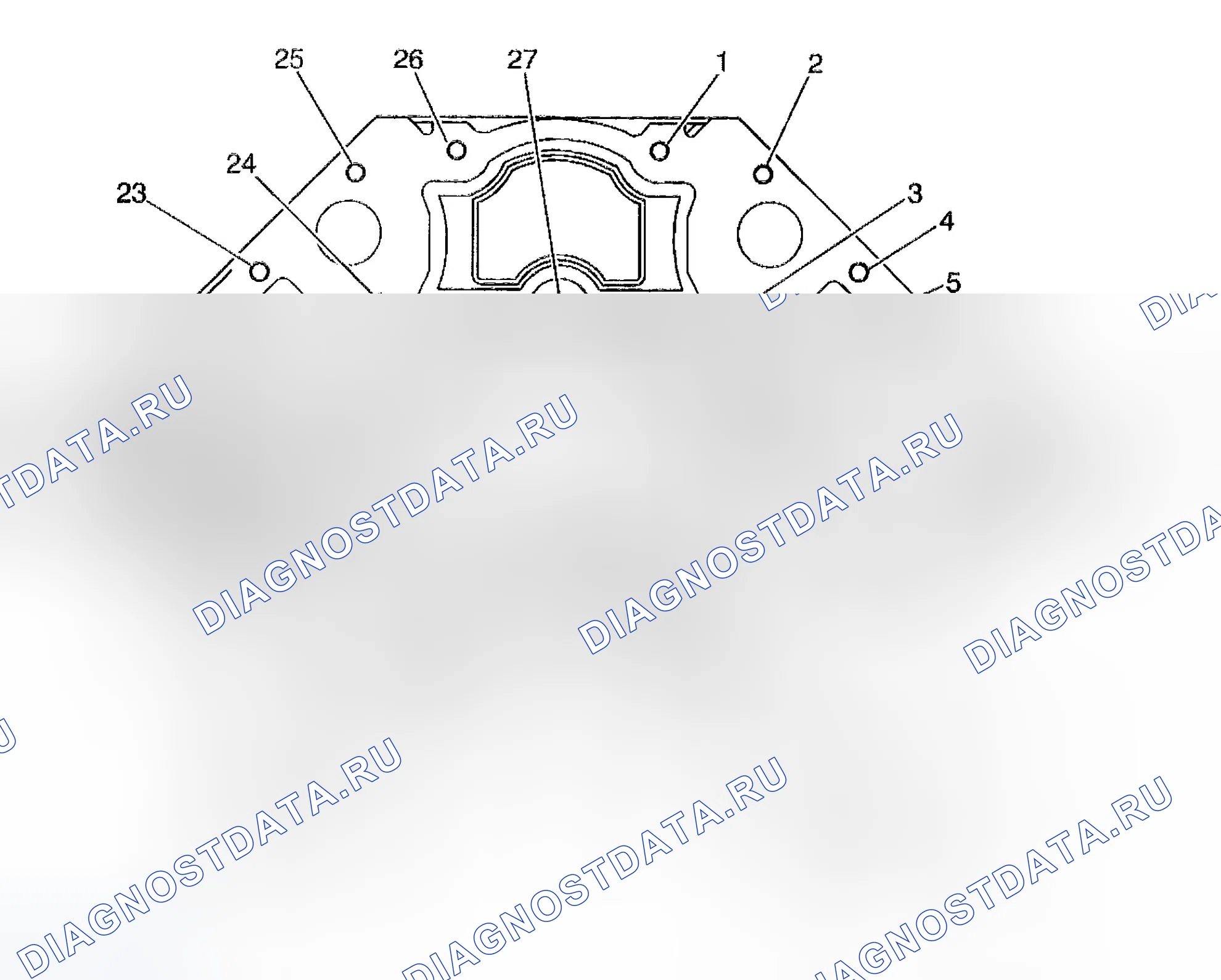 Рис. 43: Блок двигателя - вид спереди. Chevrolet Suburban K2500 GMT800