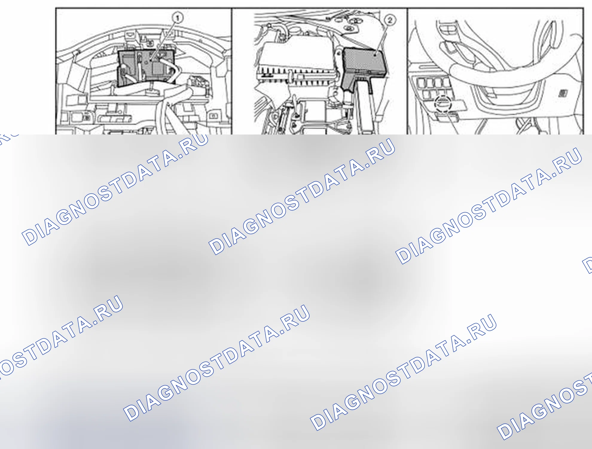 Рис. 28: Расположение компонентов. Nissan Altima L33