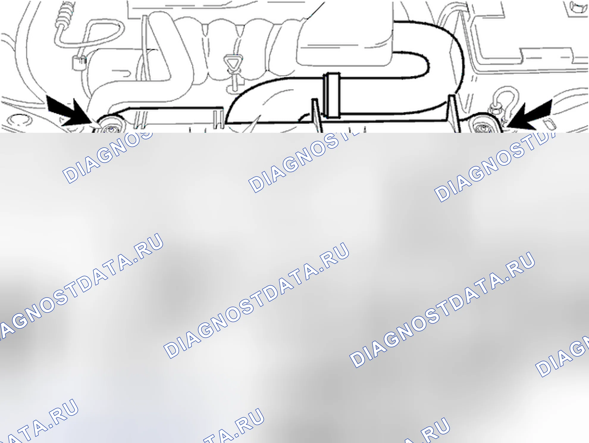 Рис. 1: Демонтаж охладителя наддувочного воздуха (интеркулер). Volvo S40 I рестайлинг