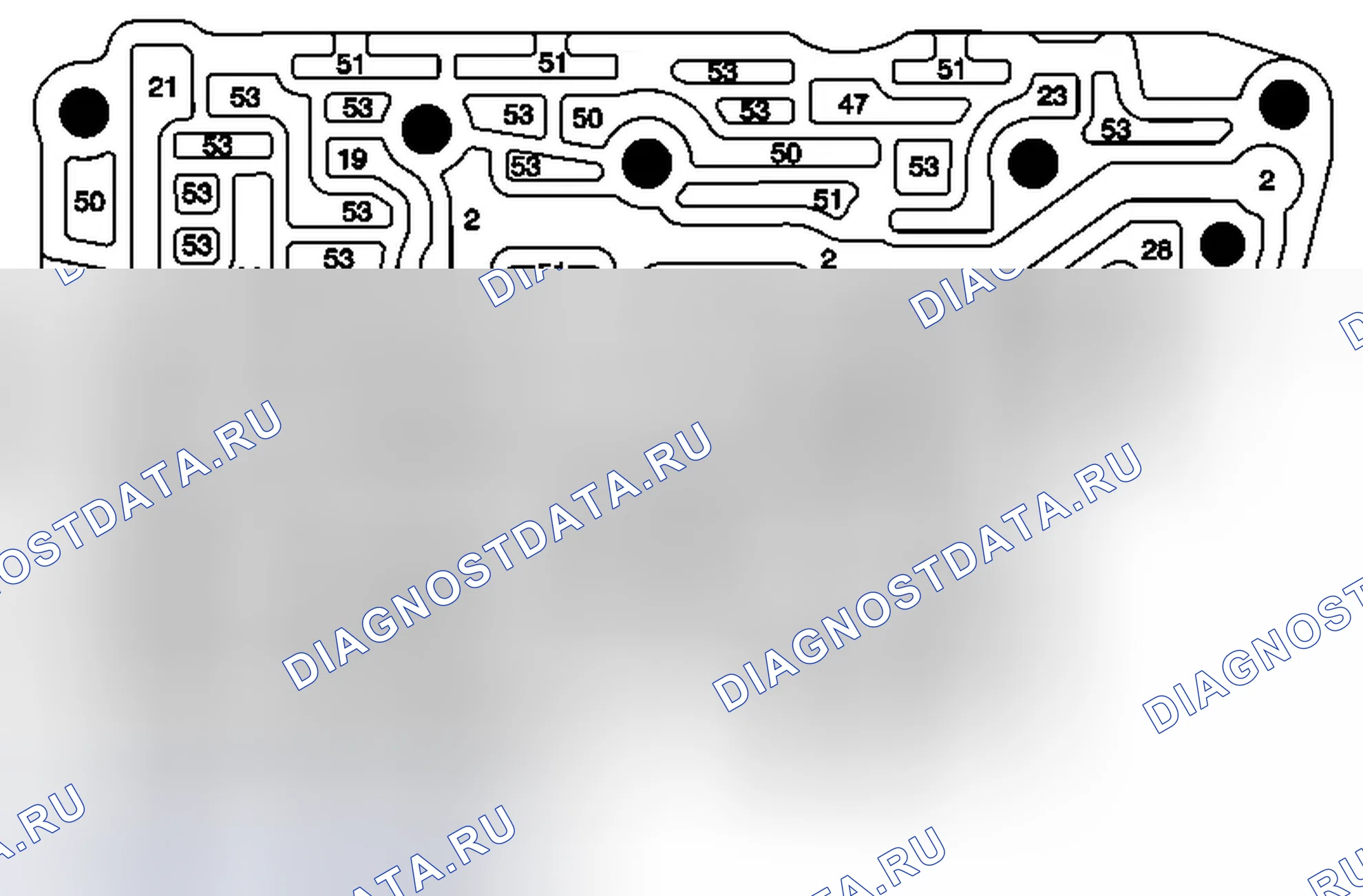 Рис. 68: Нижний корпус регулирующего клапана. Buick LaCrosse II рестайлинг