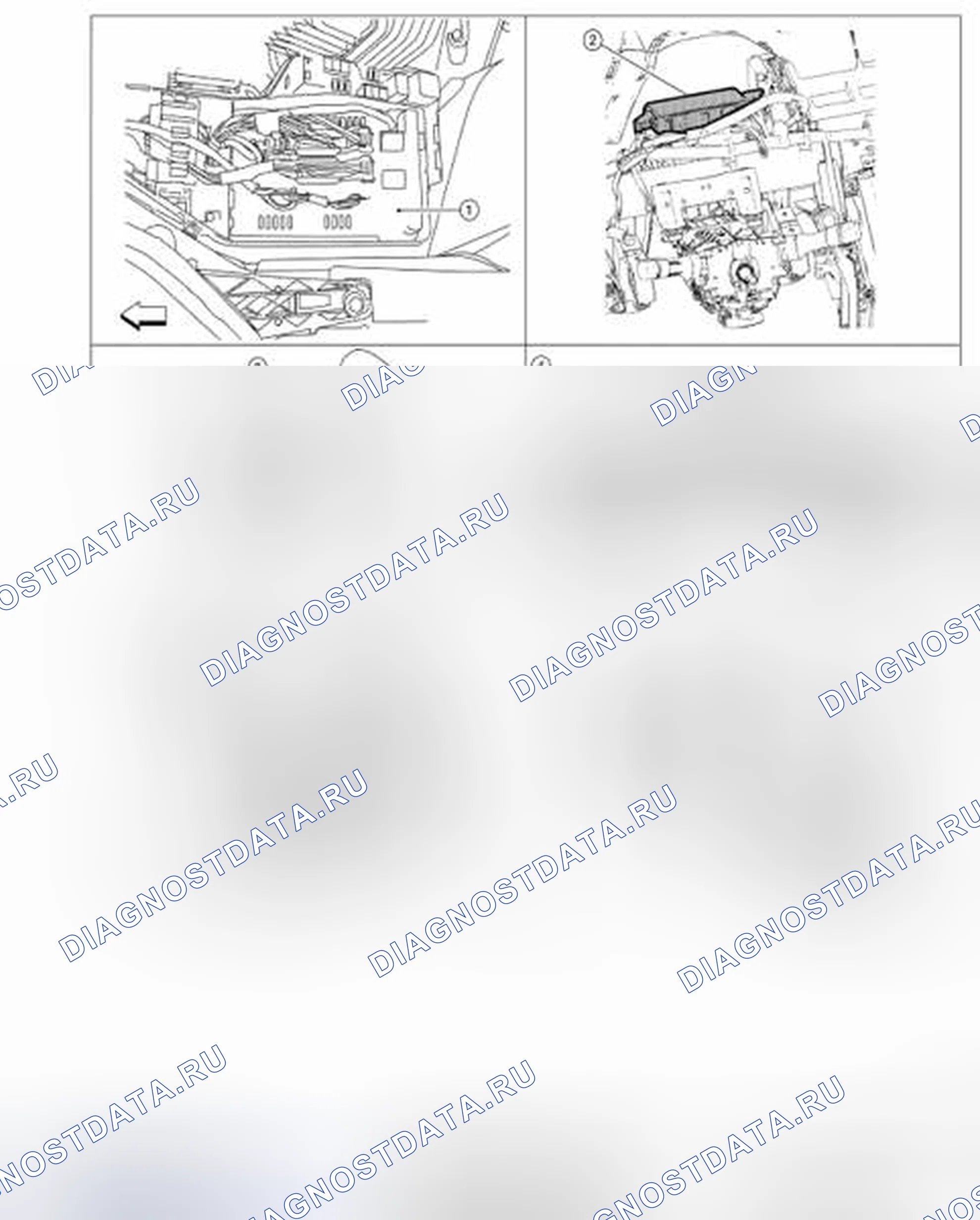 Рис. 94: Расположение компонентов. Nissan Altima L32