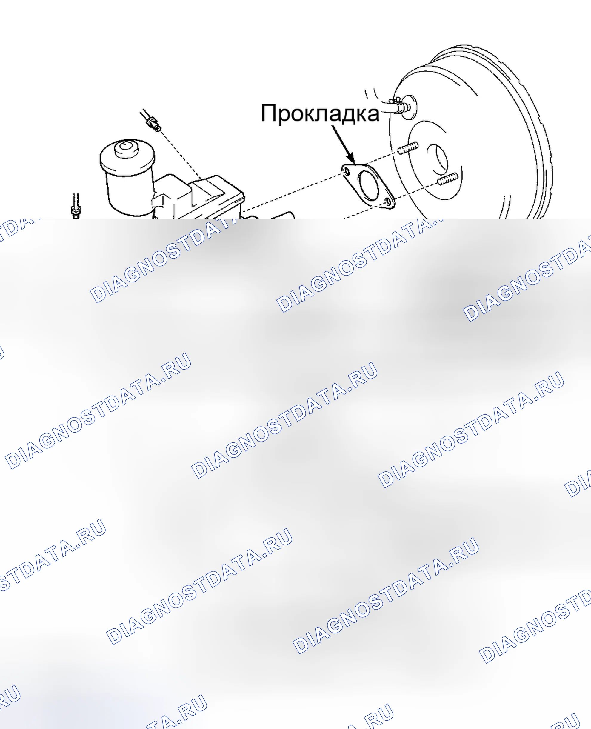 Рис. 20: ГЛАВНЫЙ ЦИЛИНДР. Toyota RAV4 II рестайлинг