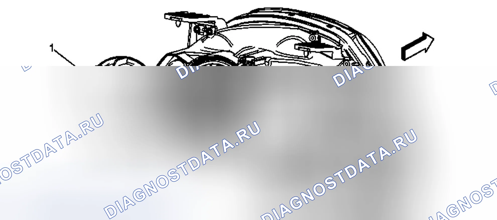 Рис. 26: Замена лампы фары (дальний свет). Chevrolet Captiva I рестайлинг