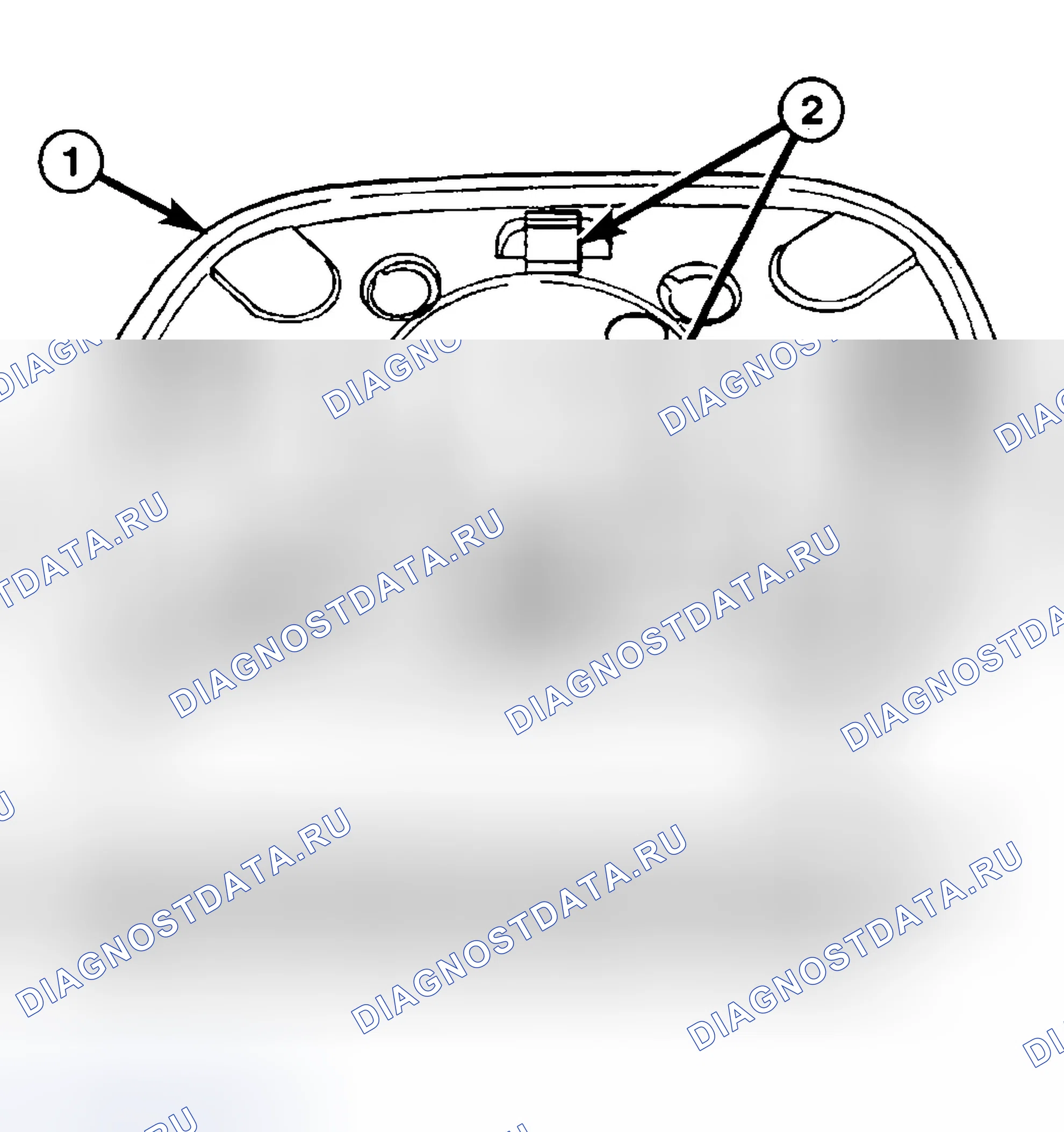 Рис. 125: Стандартное зеркало. Dodge Pickup R1500 