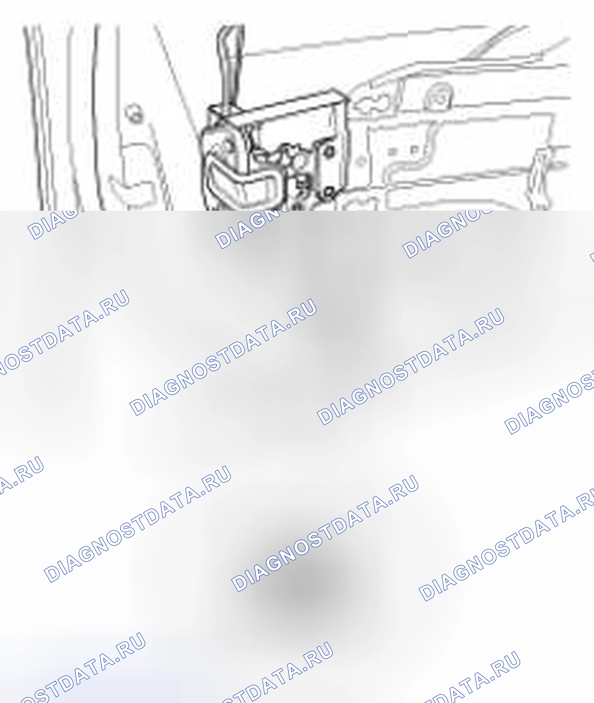 Рис. 30: ПРИВОД ЗАМКА ПЕРЕДНЕЙ ДВЕРИ. Geely Panda I